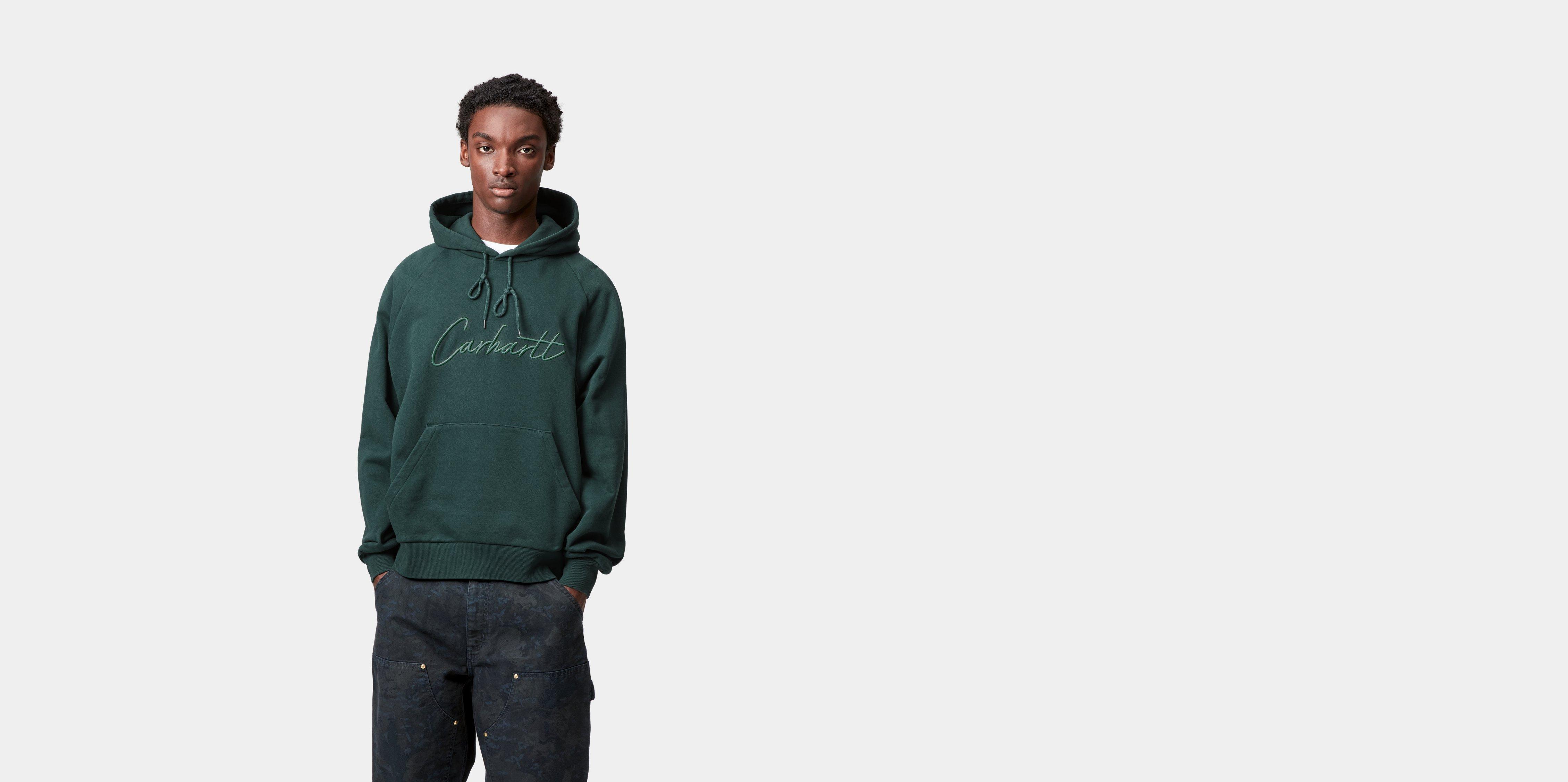 【送料&関税込】Carhartt Hooded Chase Sweat Dark Green Carhartt WIP Hooded Chase Sweatshirt, Dark Fir / Gold