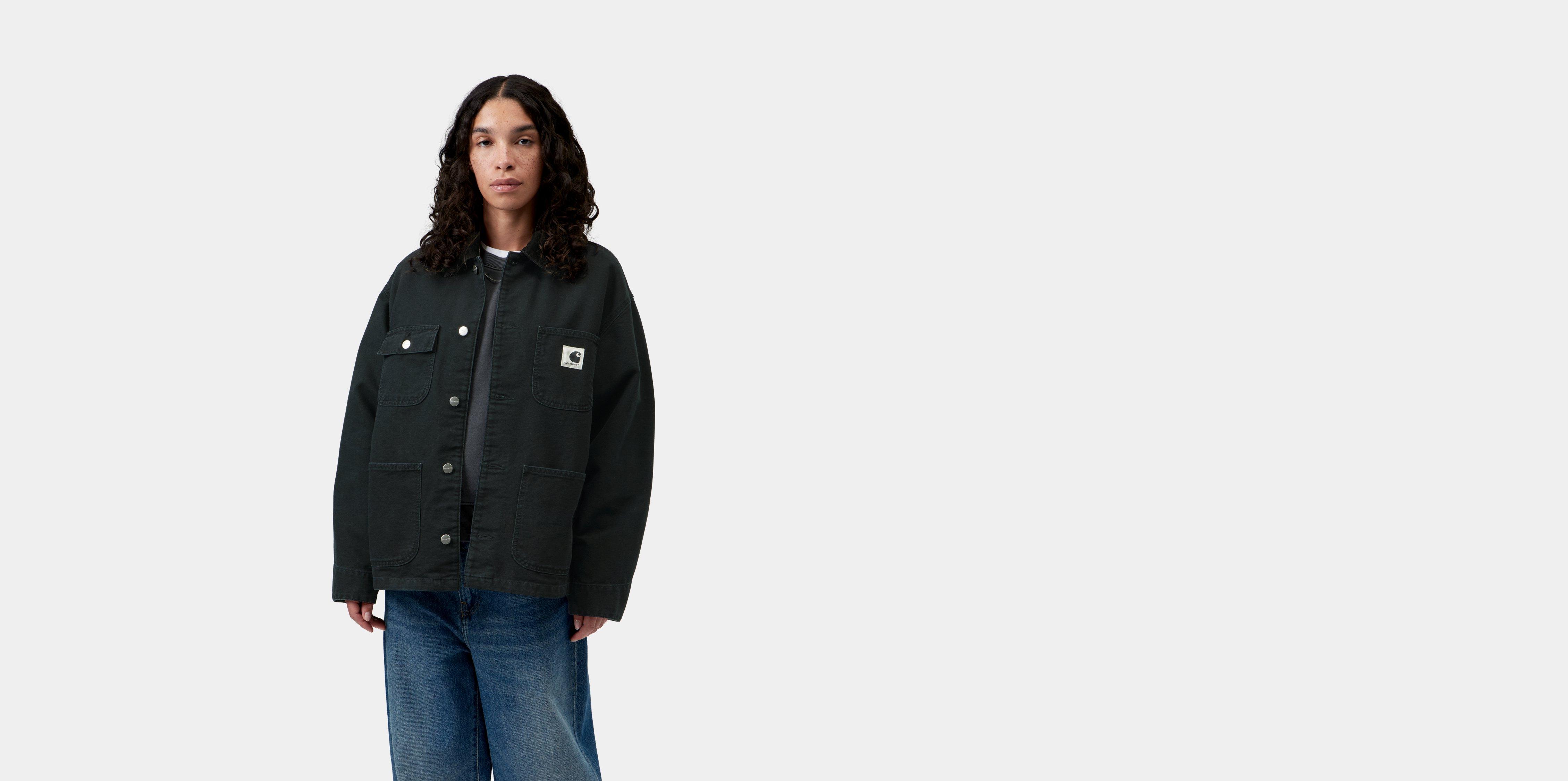 Carhartt WIP W' OG Michigan Coat Black / Black stone canvas | M | Women