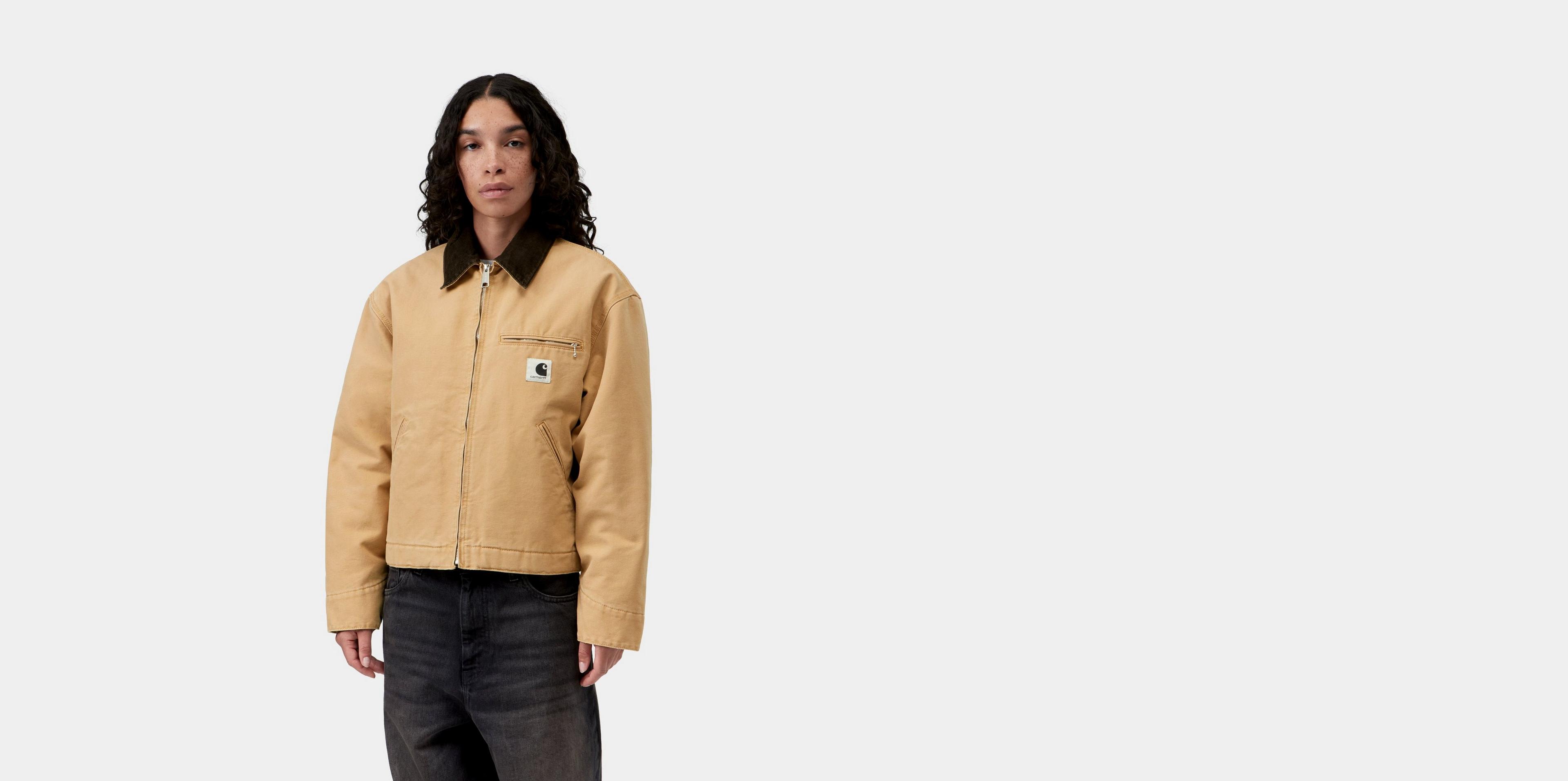 Carhartt wip OG Detroit Jacket ベージュ XS Carhartt WIP Women's OG Detroit Jacket, WIP Dusty H / Tobacco