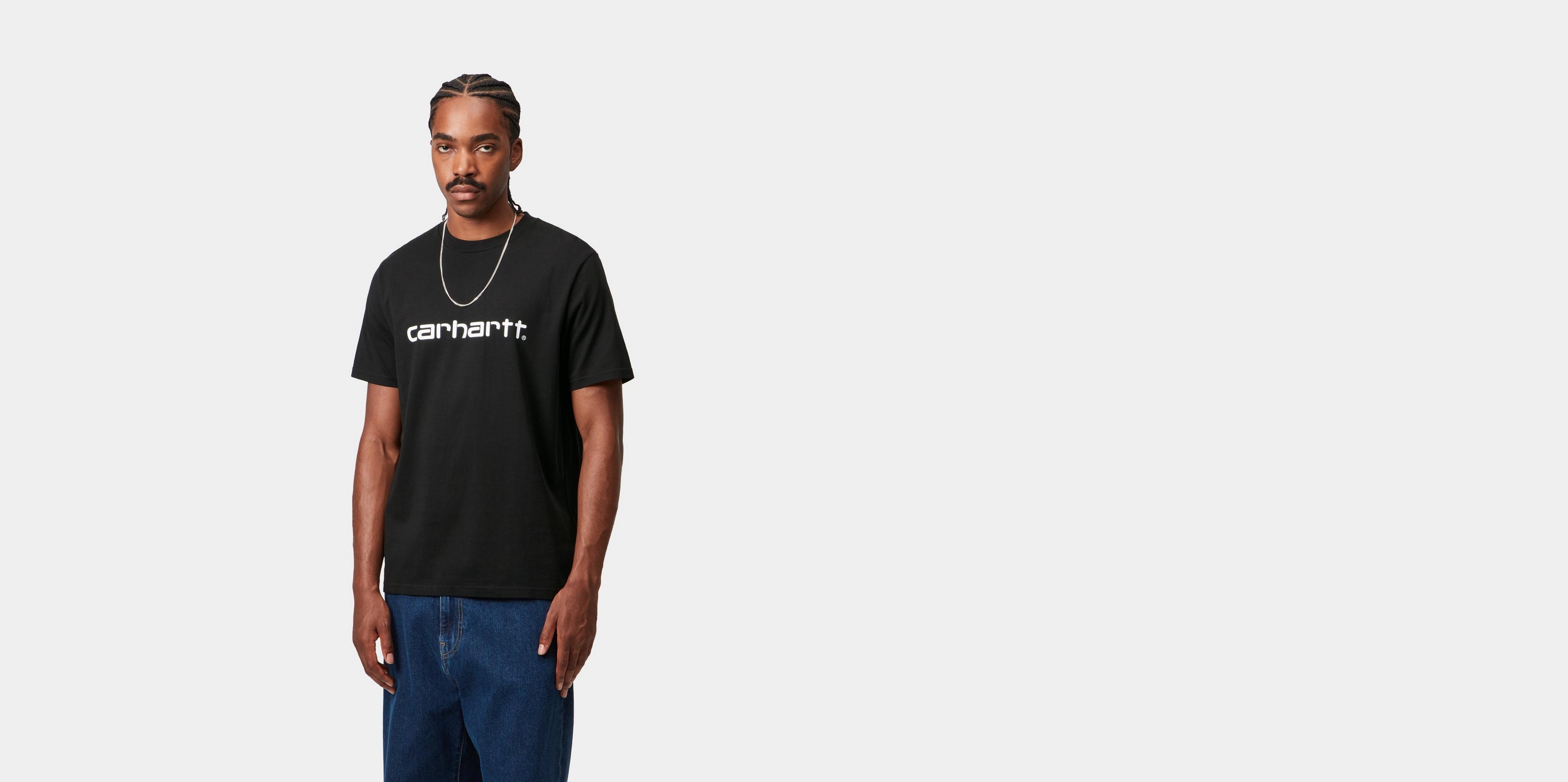 Carhartt WIP S/S Script T-Shirt, Black / White | Official
