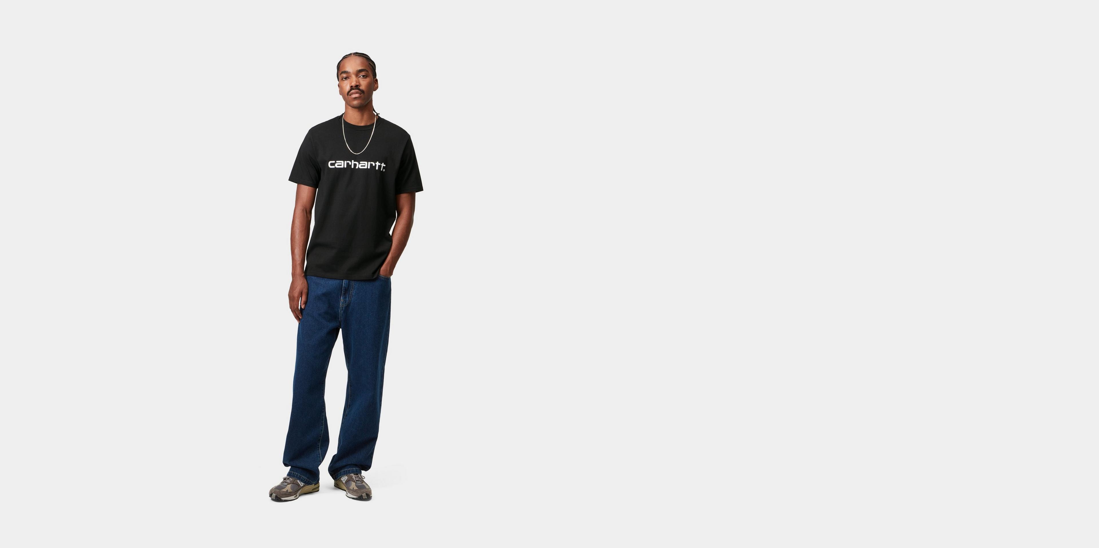 Carhartt WIP S/S Script T-Shirt, Black / White | Official