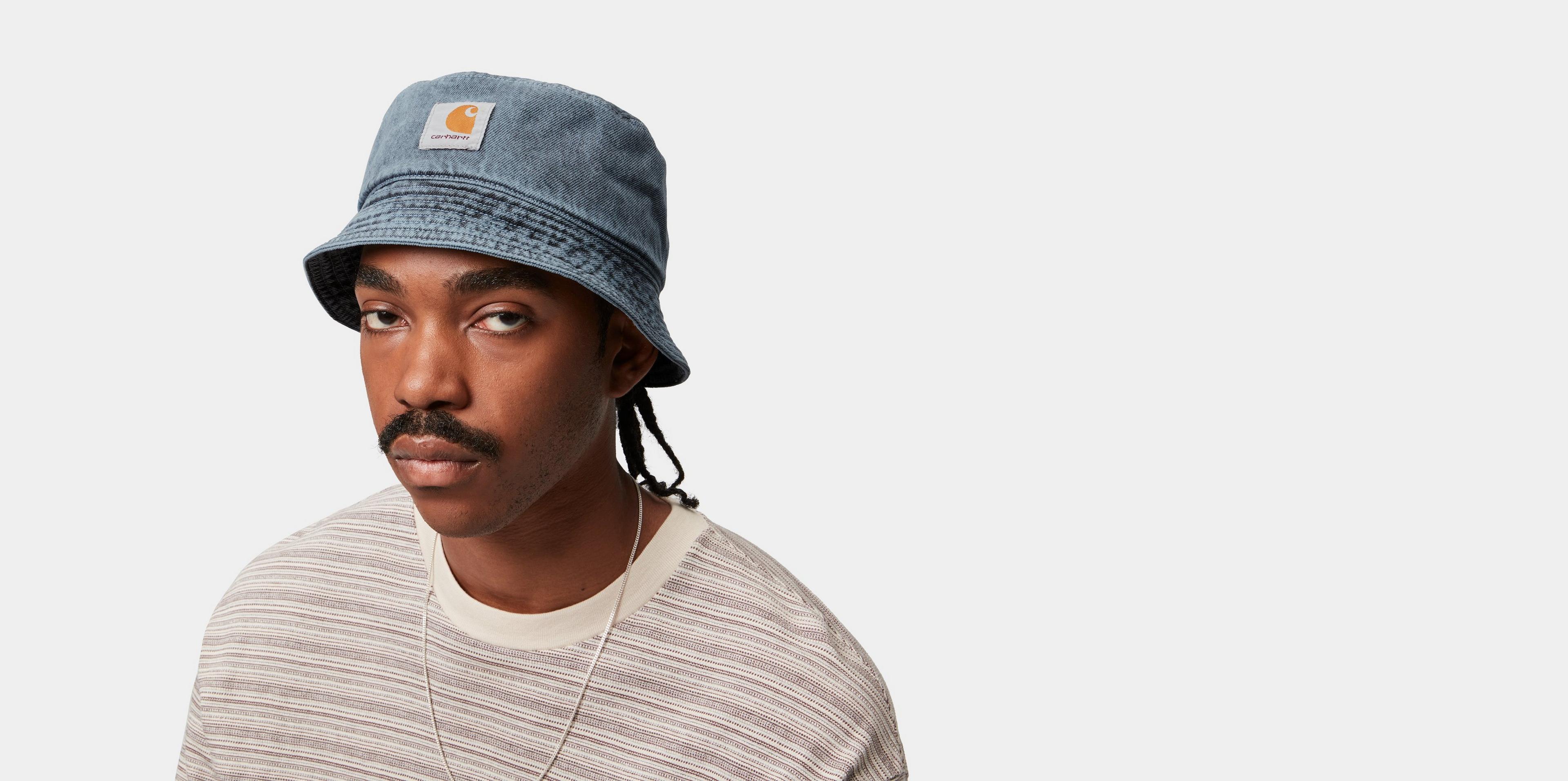 Carhartt WIP Tigan Bucket Hat, Black / Blue Fog | Official Online