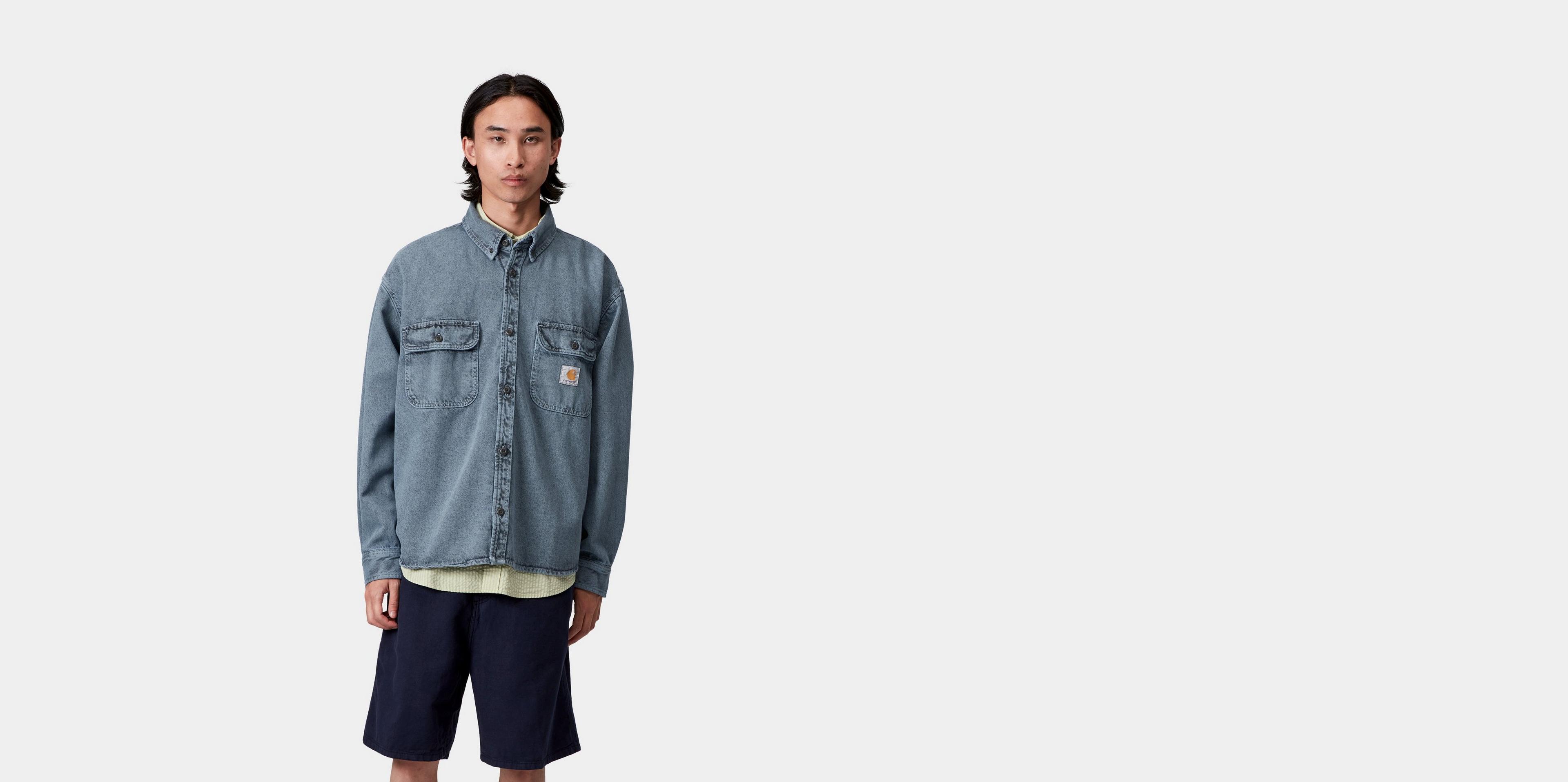 Carhartt WIP Tigan Shirt Jac, Black / Blue Fog | Official Online Store