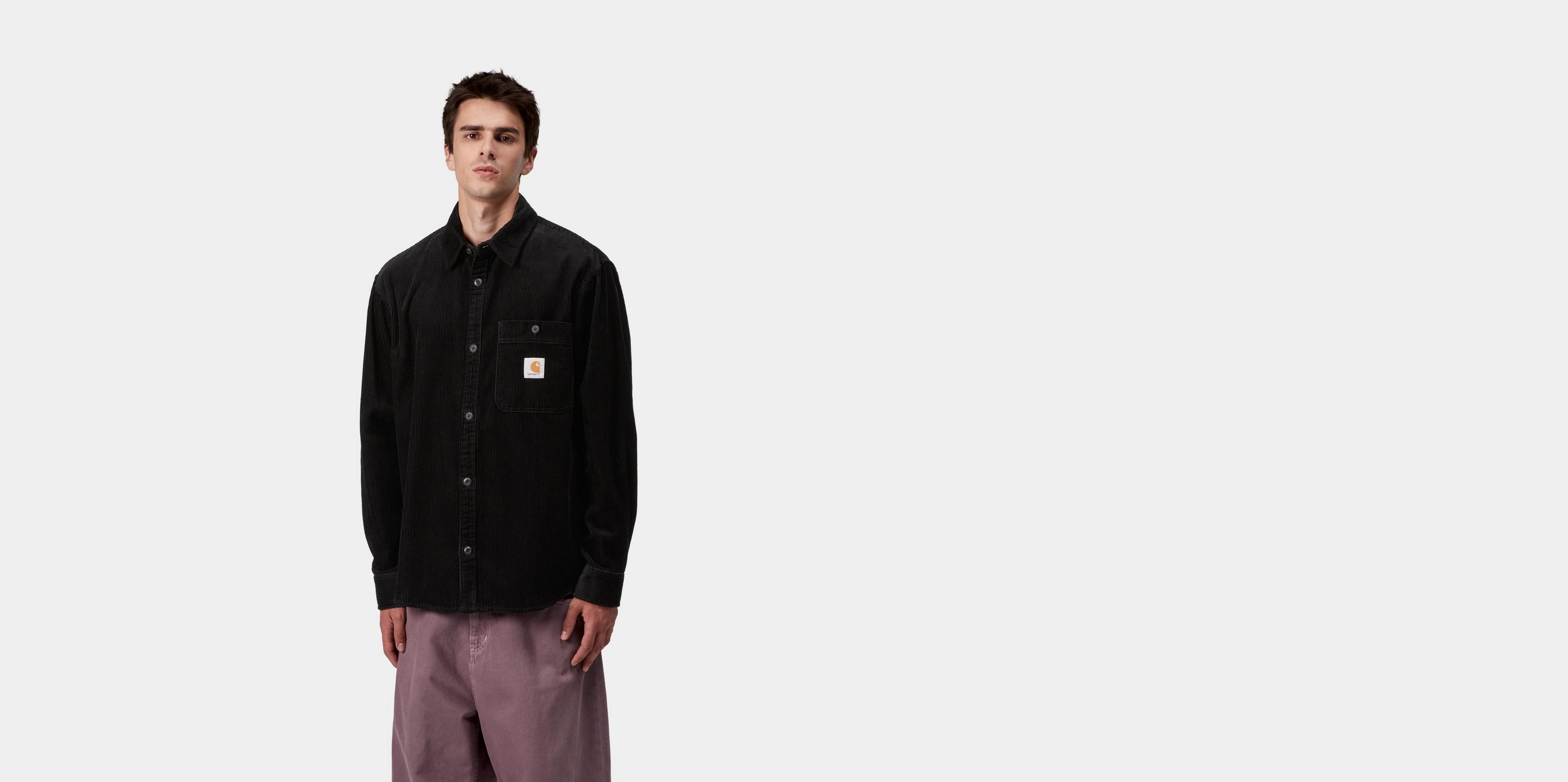 Carhartt WIP L/S Flint Shirt, Black | Official Online Store