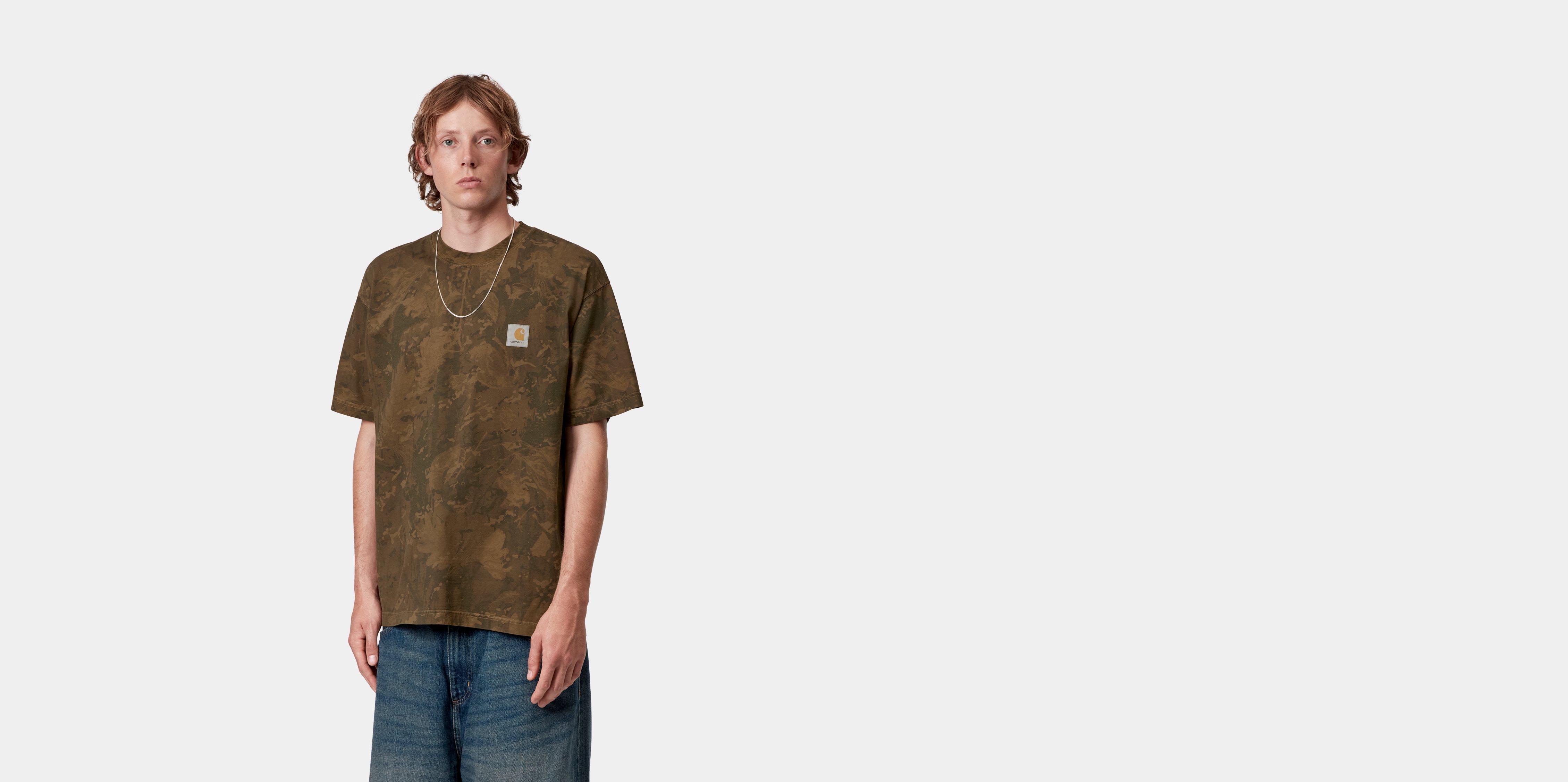 Carhartt WIP S/S Camo Combi T-Shirt Camo Combi, Green / Hamilton Brown garment dyed | brown|camo | XS | Men