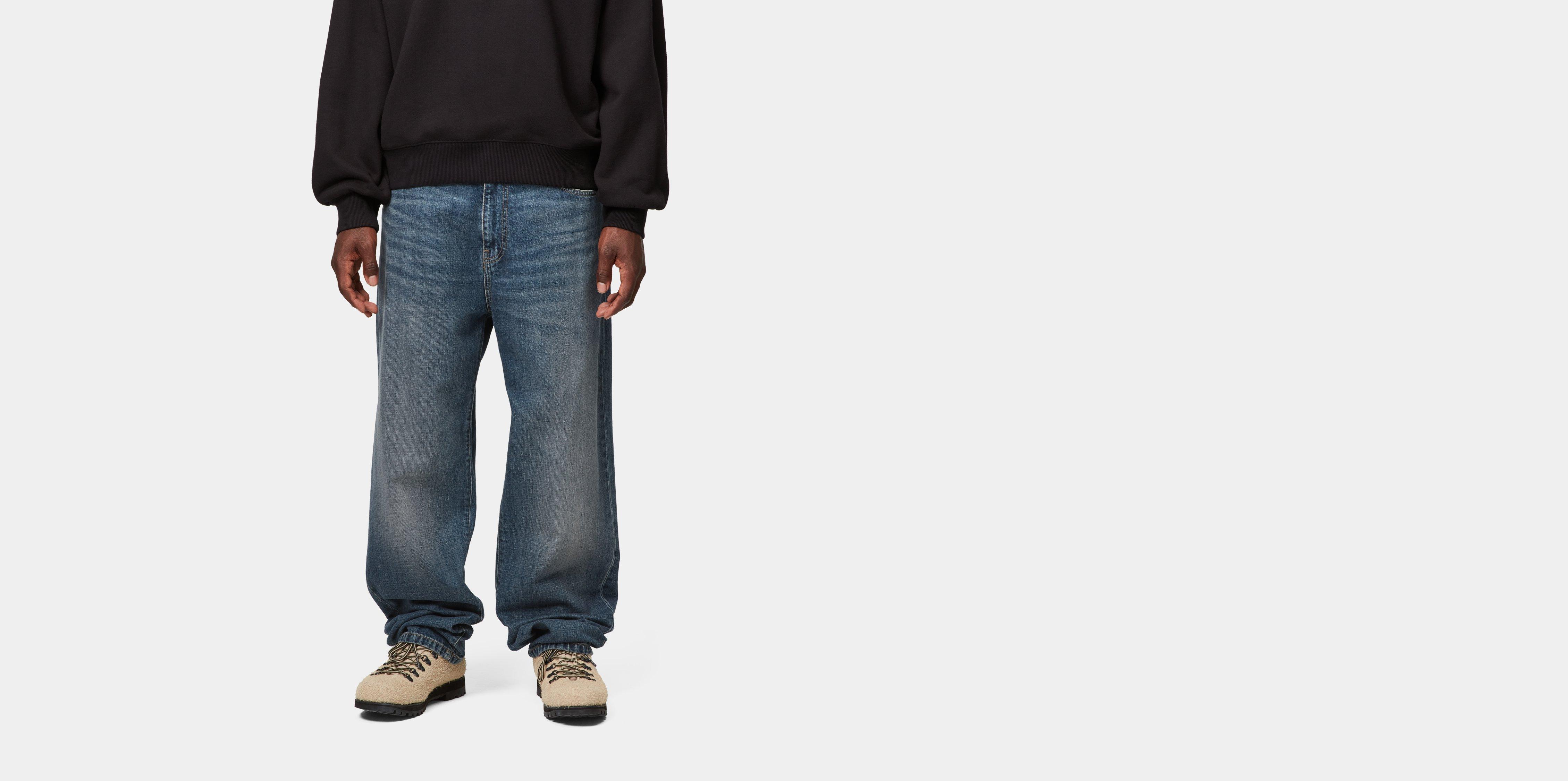 Carhartt WIP Aaron Pant Blue dark used wash | 31 | Men