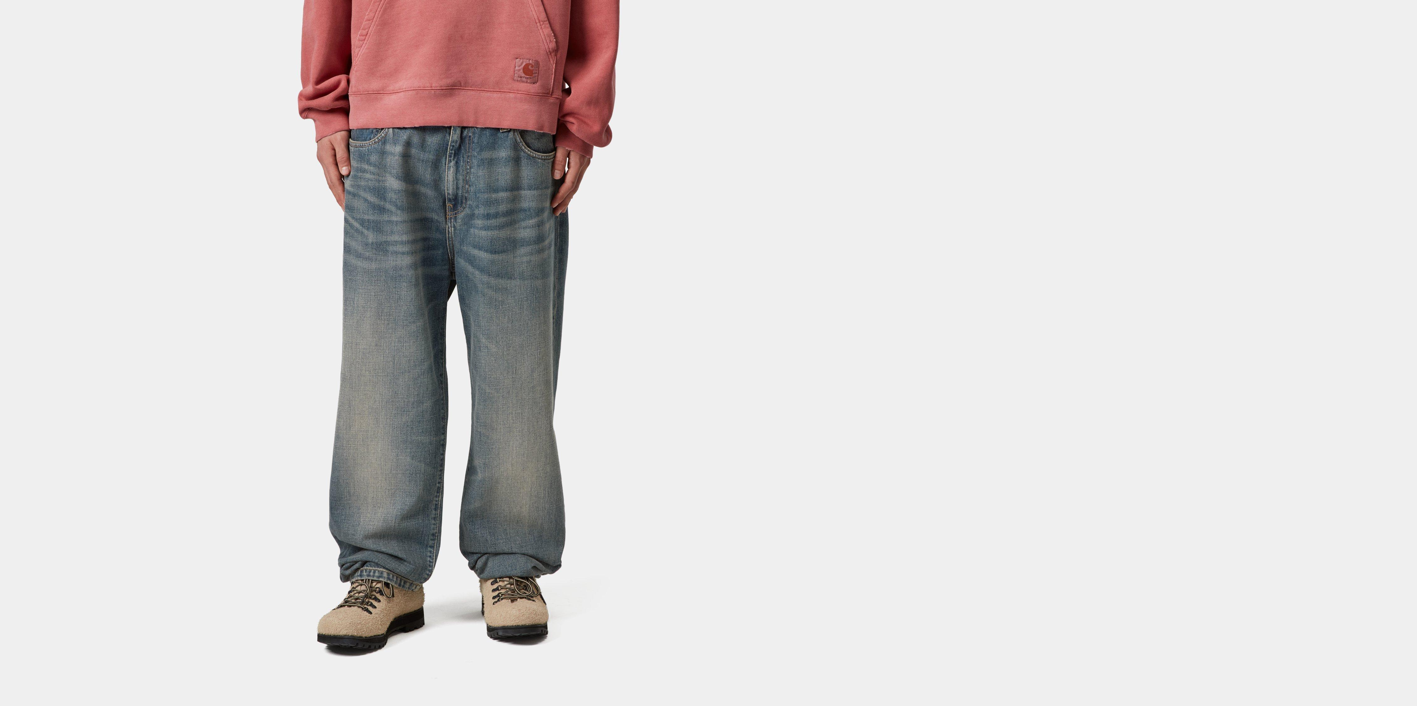Carhartt WIP Aaron Pant Blue worn used wash | 33 | Men