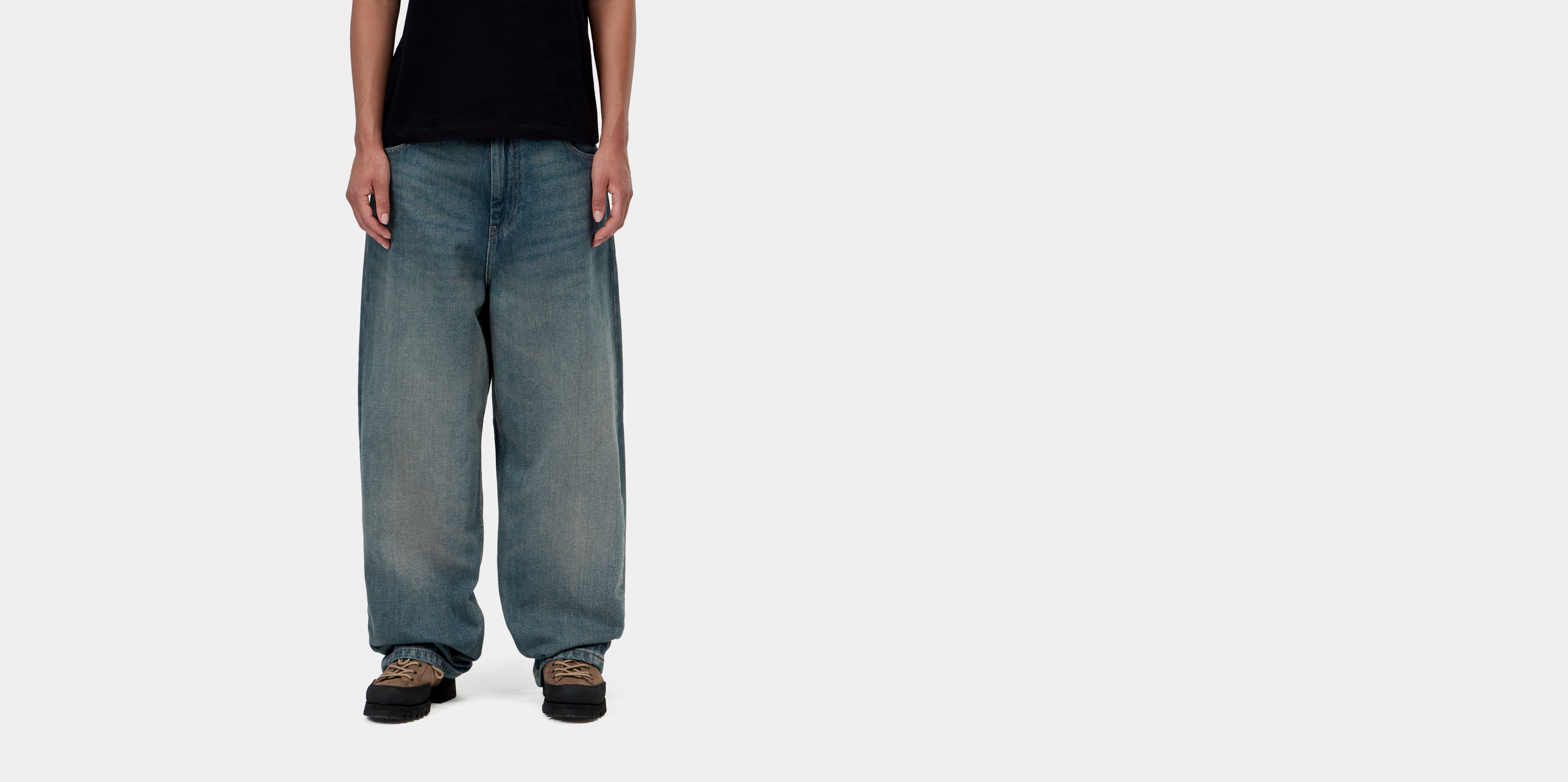 Carhartt WIP W' Brandon Pant Blue worn used wash | L | Women