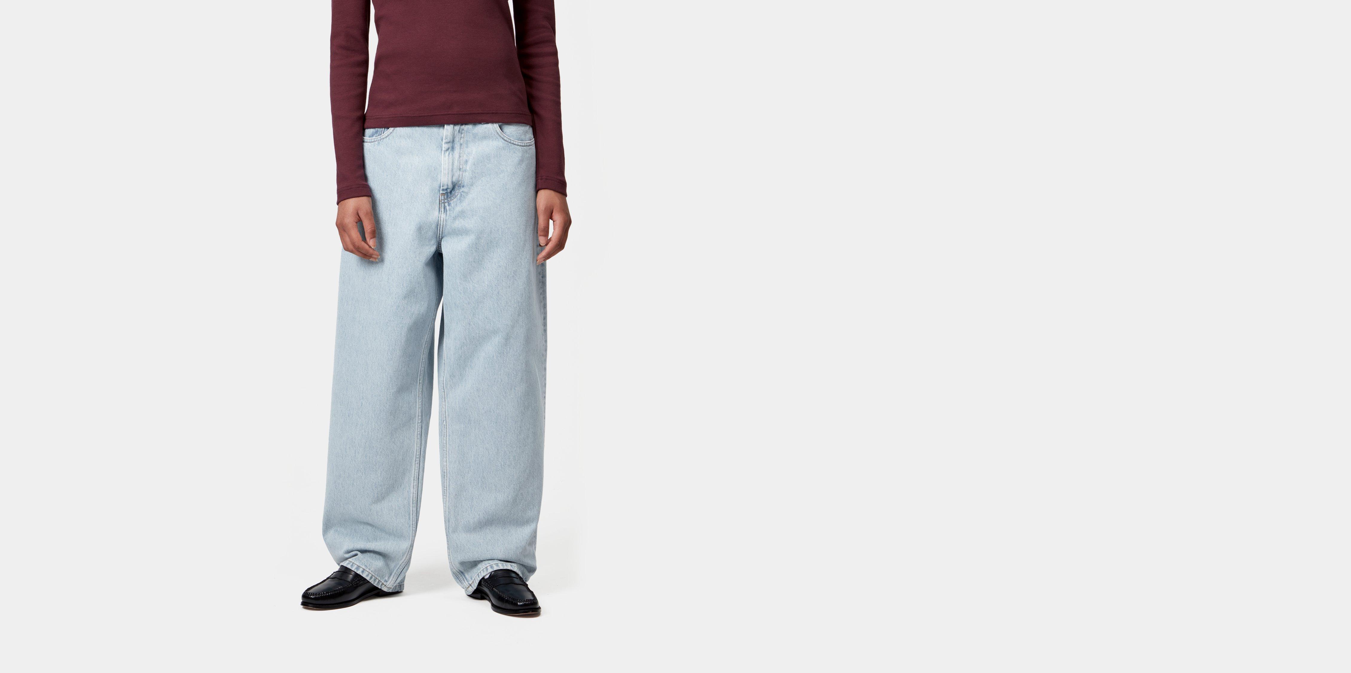 Carhartt WIP W' Brandon Pant Blue heavy stone bleached | L | Women