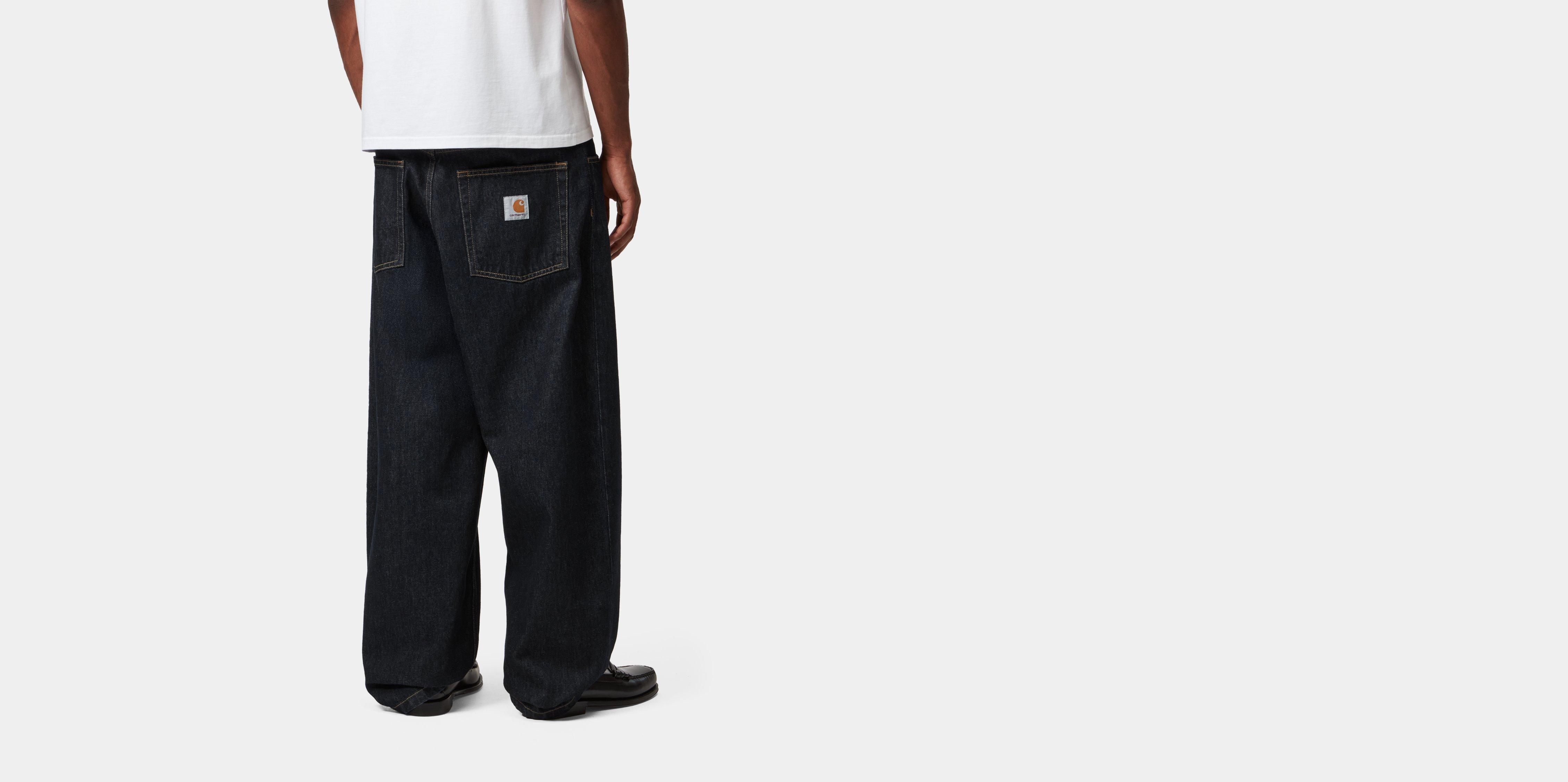 パンツ Carhartt WIP BRANDON PANT Blue rinsed L Carhartt WIP BRANDON PANT - Vaqueros baggy - blue rinsed