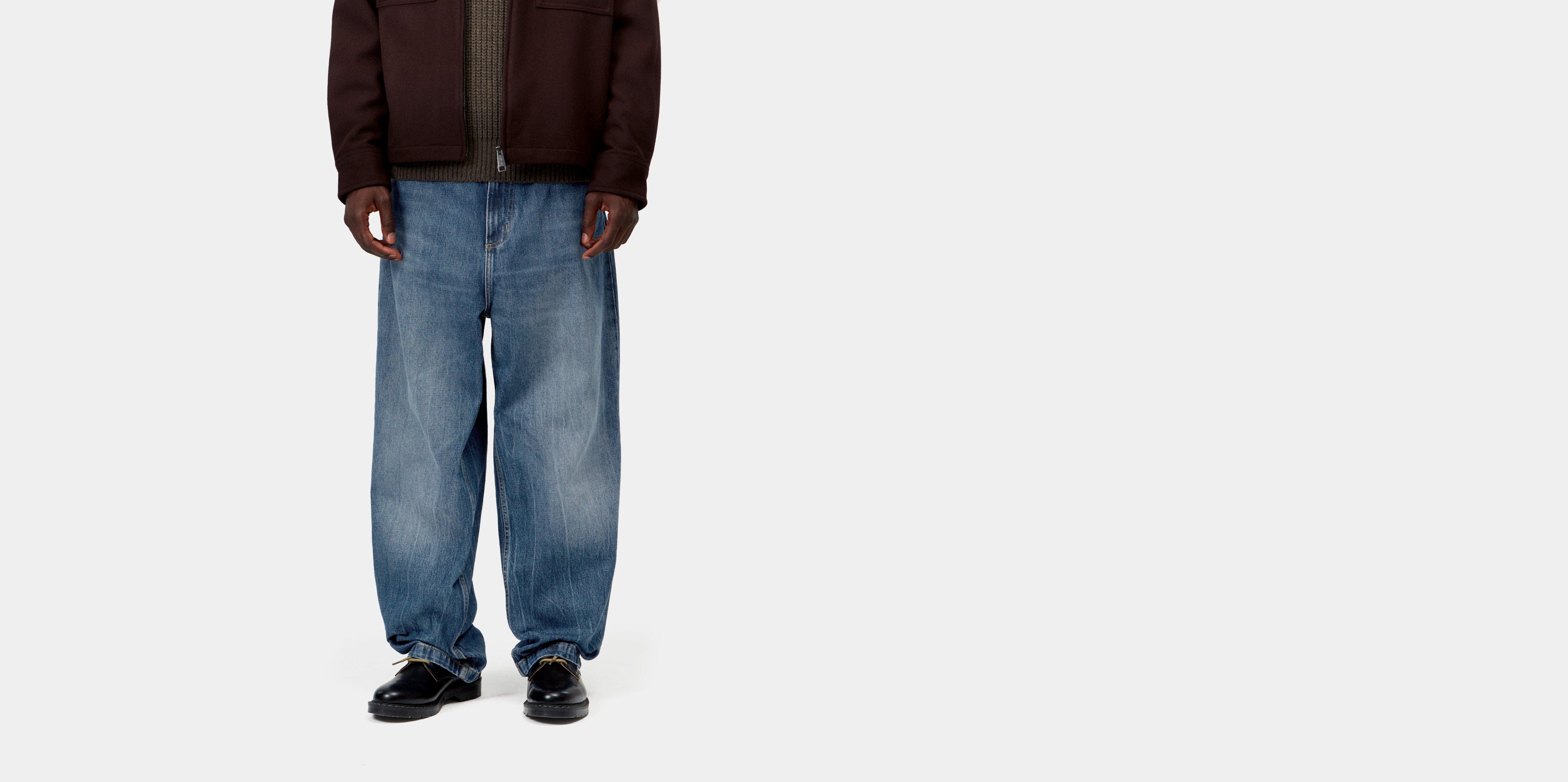 Carhartt WIP Brandon Pant Blue marble used wash | XS | Men