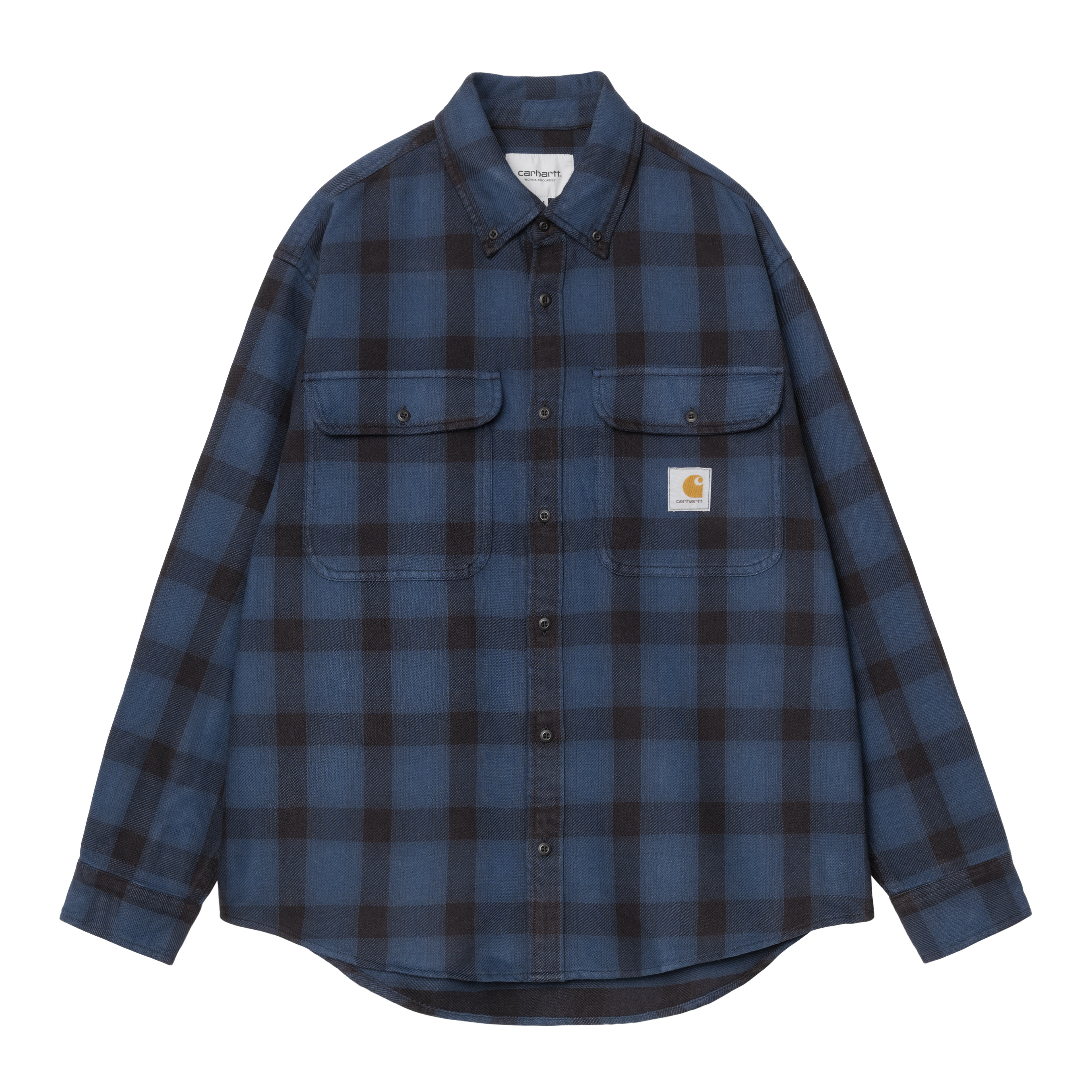 【人気カラーCarhartt WIP チェックシャツ ネイビー XL Carhartt WIP L/S Edmands Shirt, Edmands Check, Natural / Jupiter