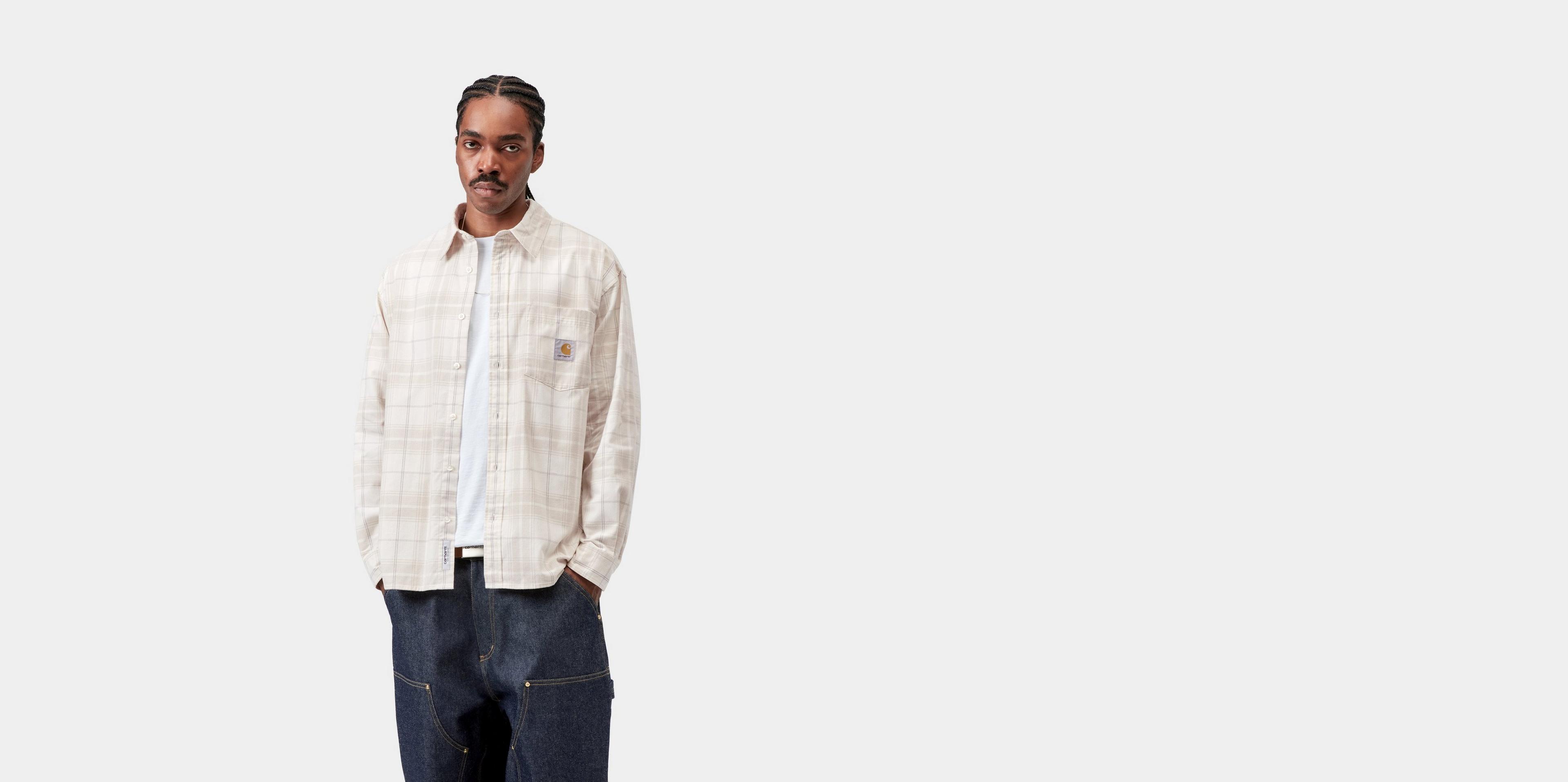Carhartt WIP L/S Wilber Shirt, Wilber Check, Natural | Official