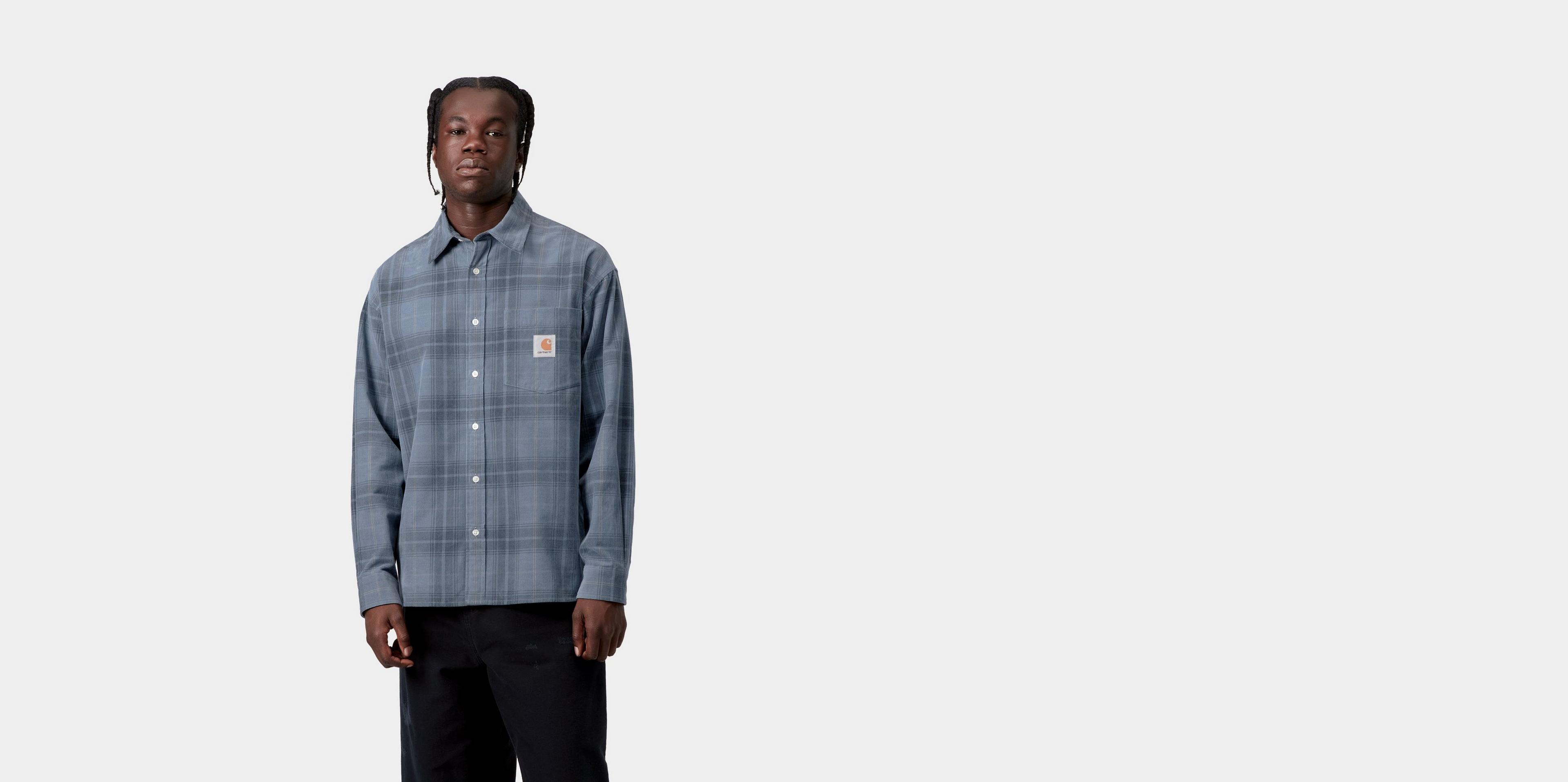 Carhartt WIP L/S Wilber Shirt, Wilber Check, Velvet Blue
