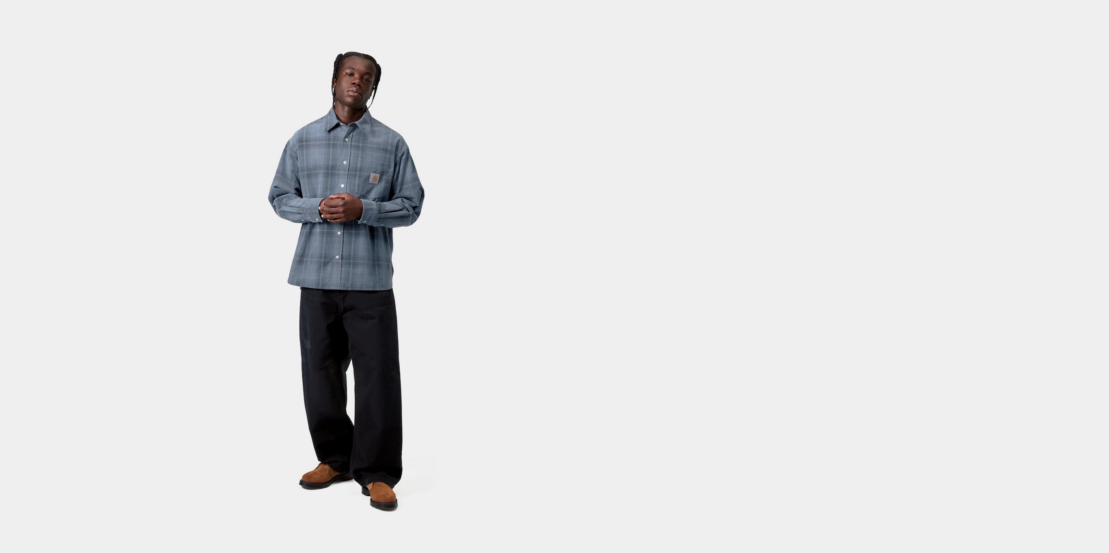 Carhartt WIP L/S Wilber Shirt, Wilber Check, Velvet Blue