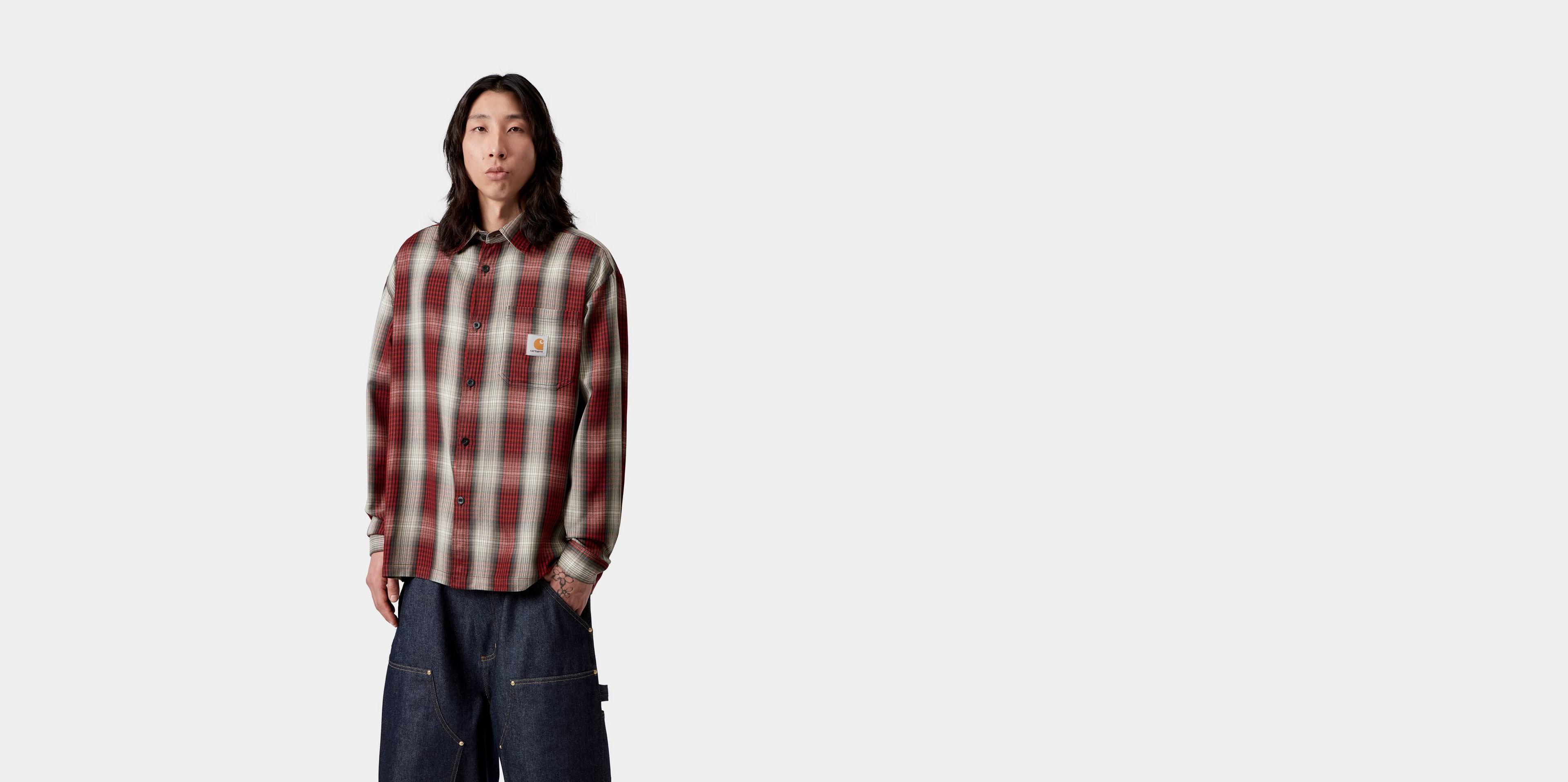 トップス Carhartt Wip L/S Harlin Shirt Carhartt WIP L/S Harlin Shirt, Harlin Check, Chili Pepper