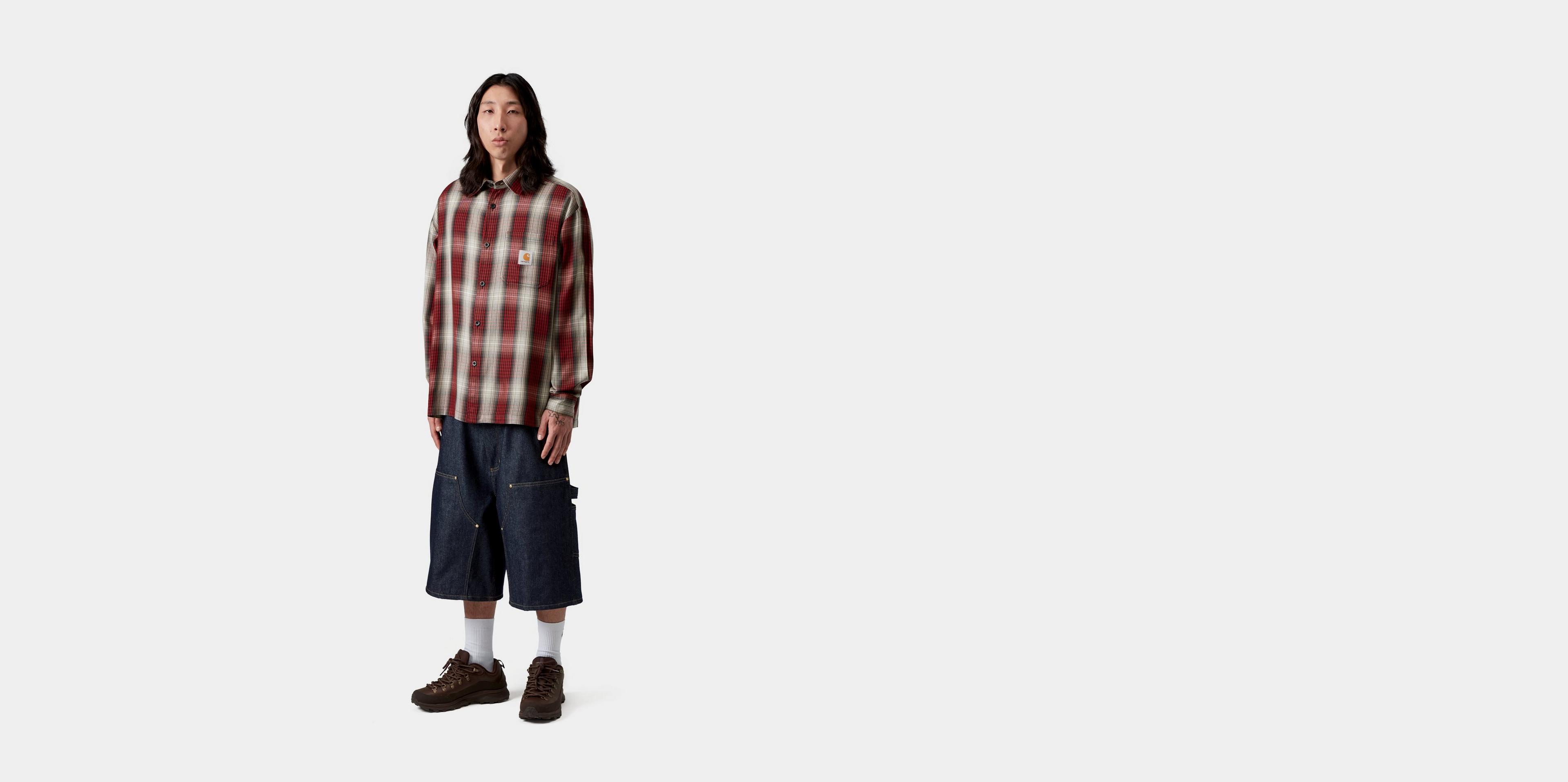 Carhartt WIP L/S Harlin Shirt, Harlin Check, Chili Pepper