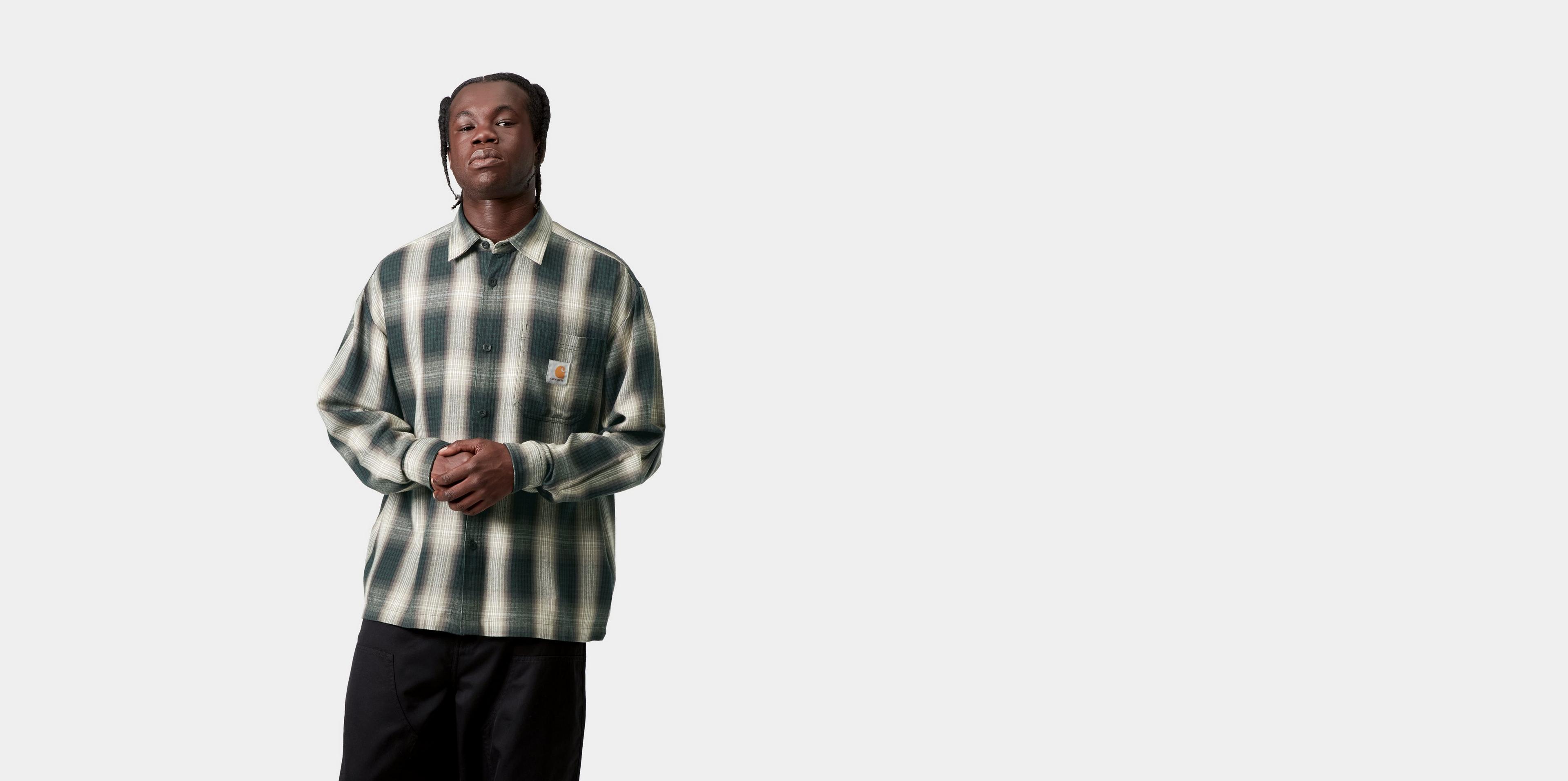 トップス Carhartt Wip L/S Harlin Shirt Carhartt WIP L/S Harlin Shirt, Harlin Check, Kale Green | Official