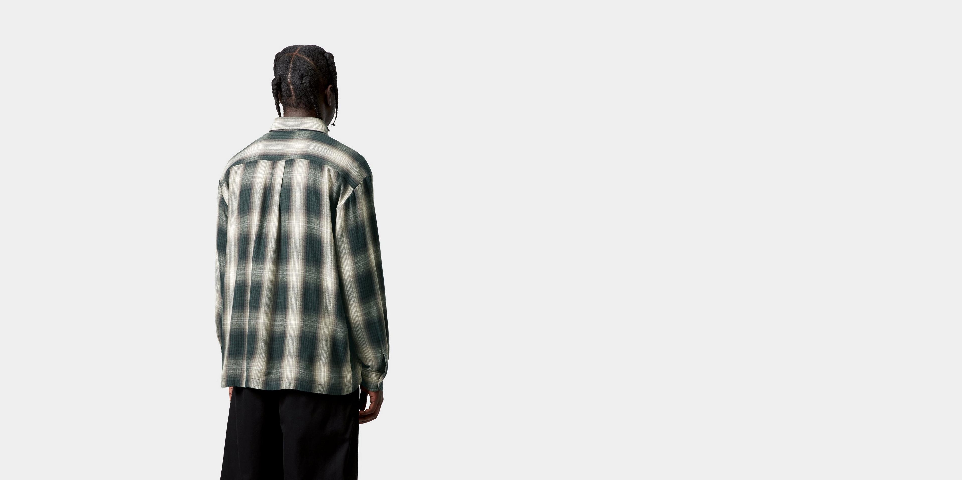 Carhartt WIP L/S Harlin Shirt, Harlin Check, Kale Green | Official