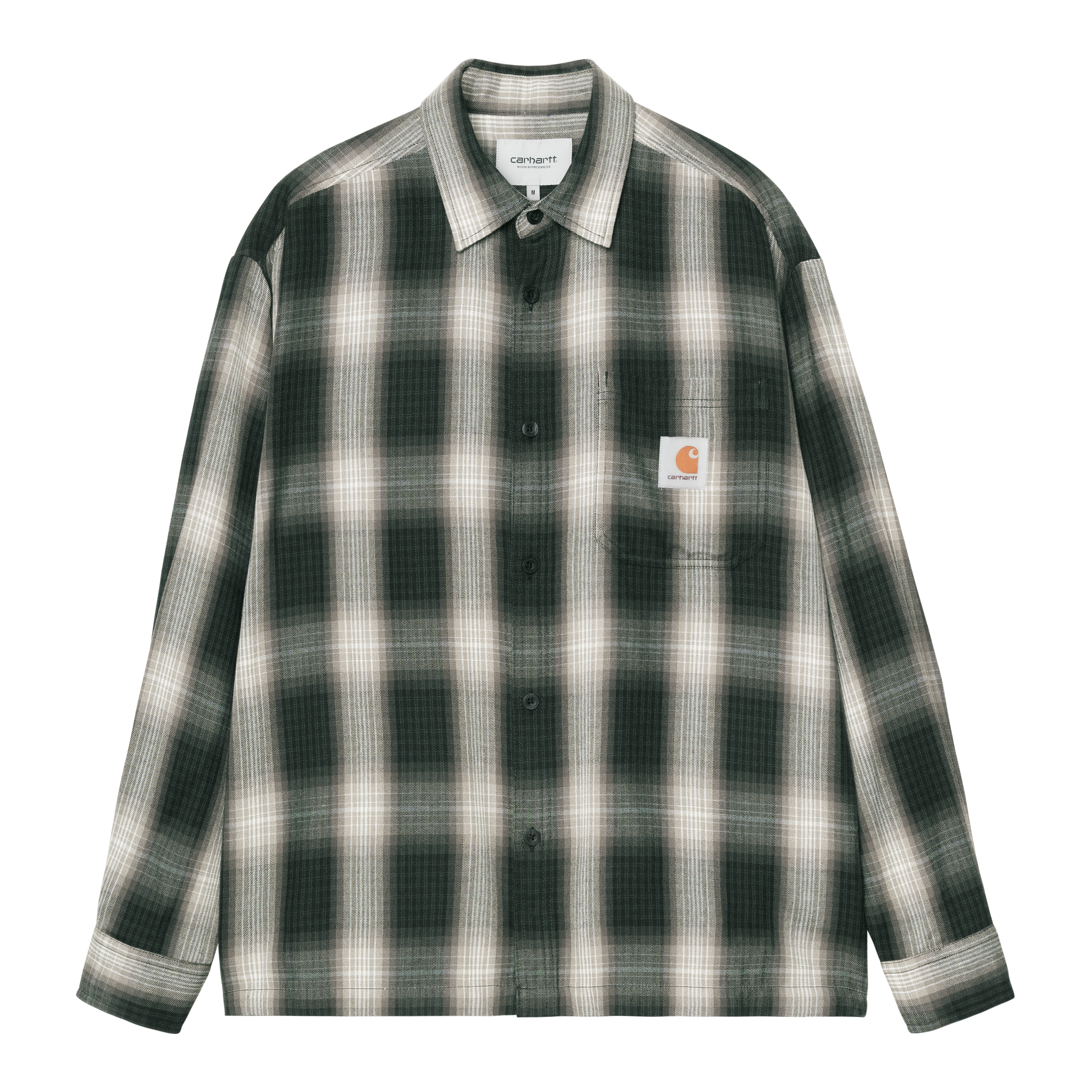 Carhartt WIP L/S Harlin Shirt, Harlin Check, Kale Green | Official