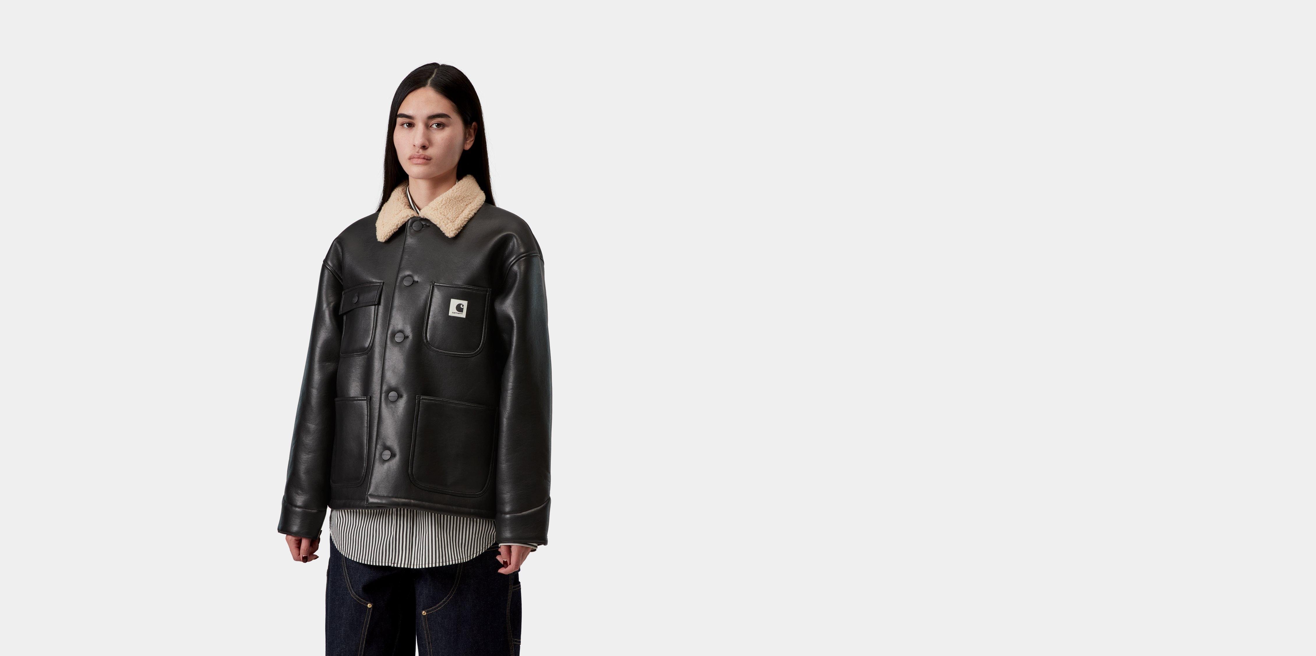 ジャケット・アウター W' Shepton OG Michigan Coat carhartt Carhartt WIP Women's Shepton OG Michigan Coat, Black / Natural