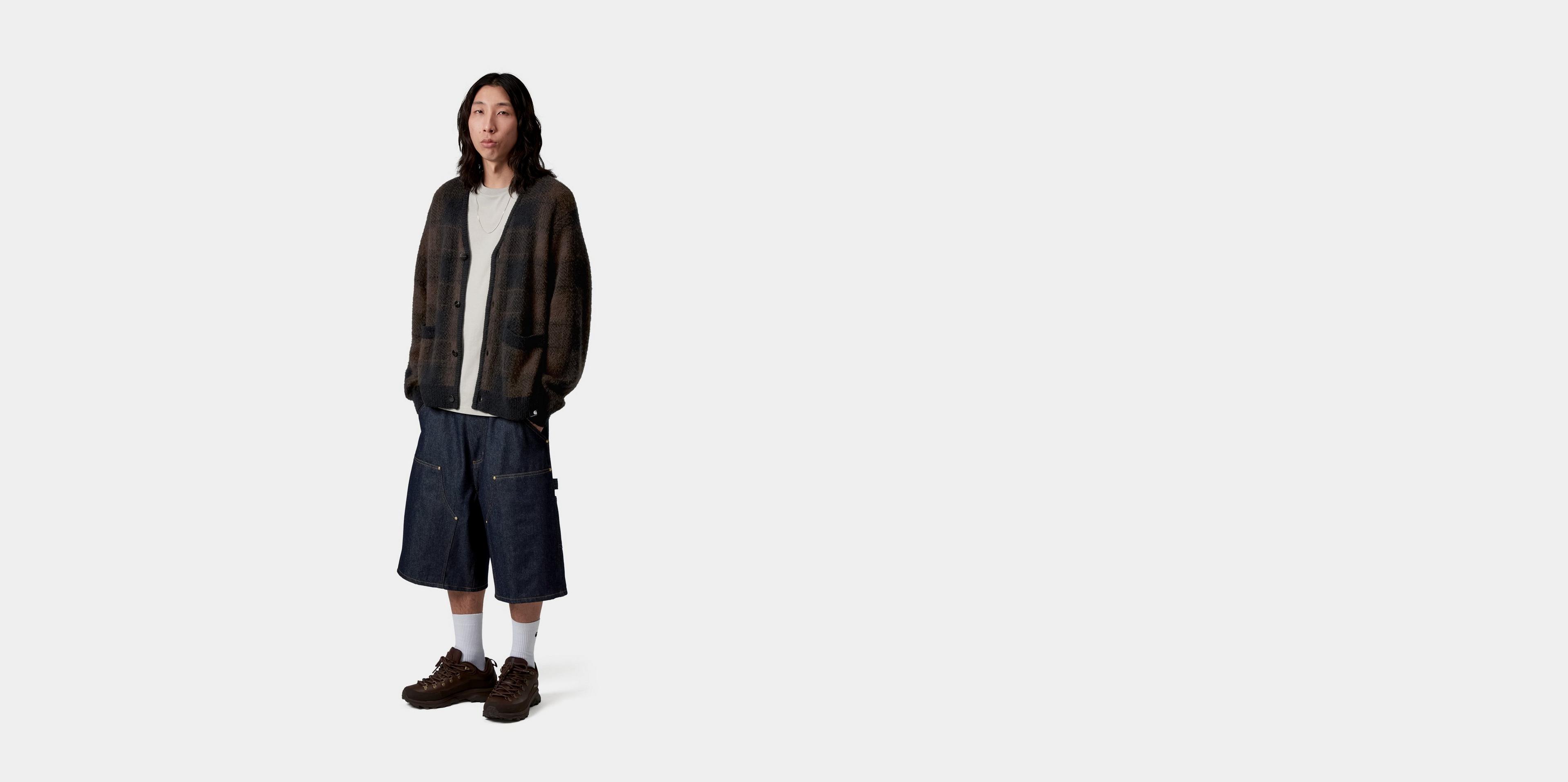 Carhartt WIP Everson Cardigan, Everson Jacquard, Black / Palisander ...