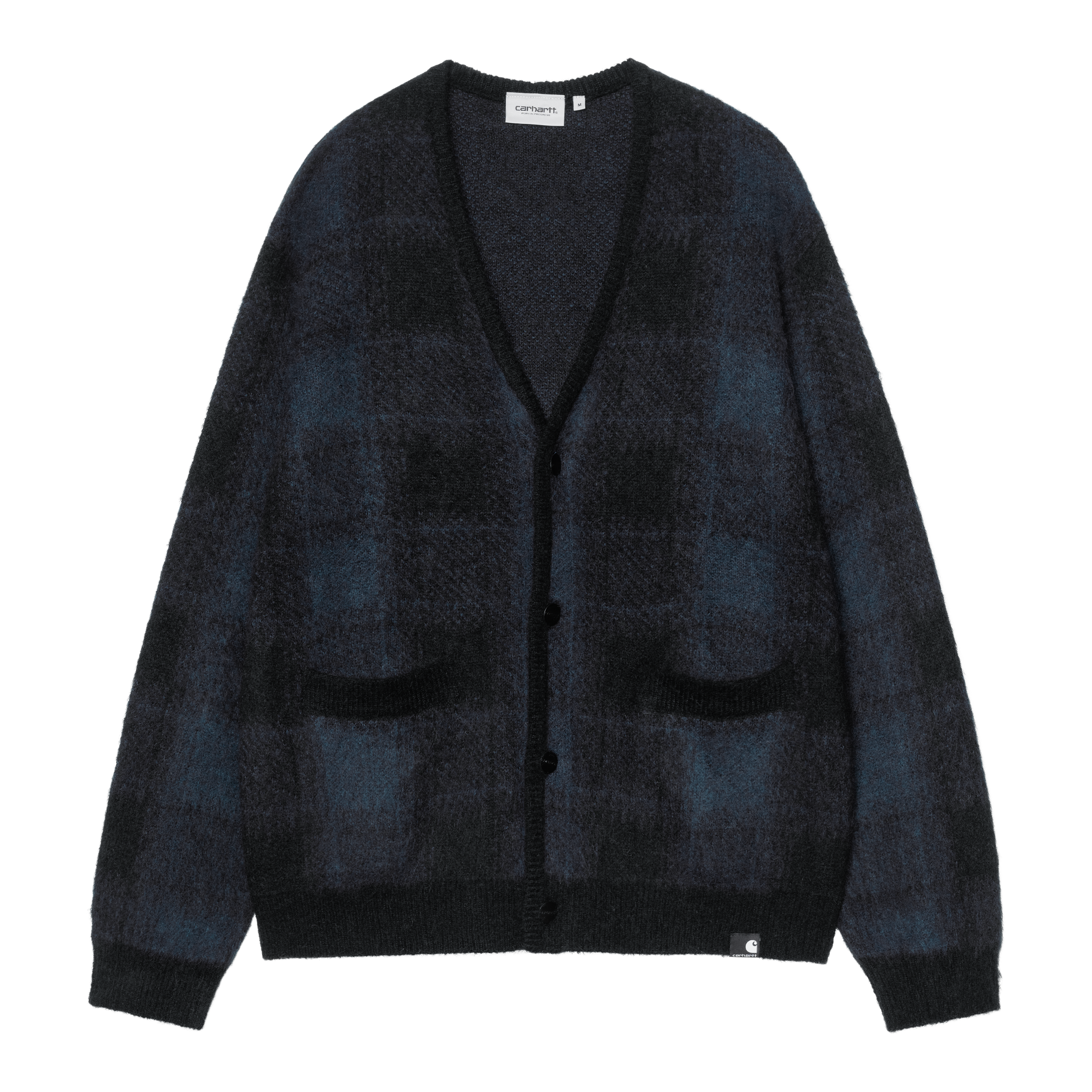 Carhartt WIP Everson Cardigan, Everson Jacquard, Black / Jupiter