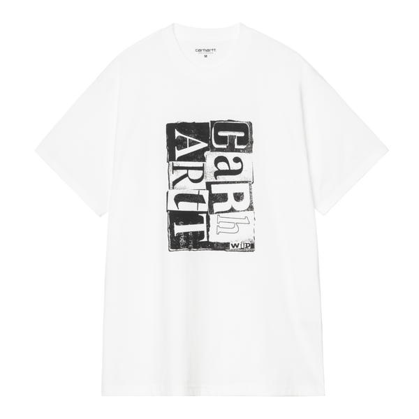 S/S Moving Letterpress T-Shirt White