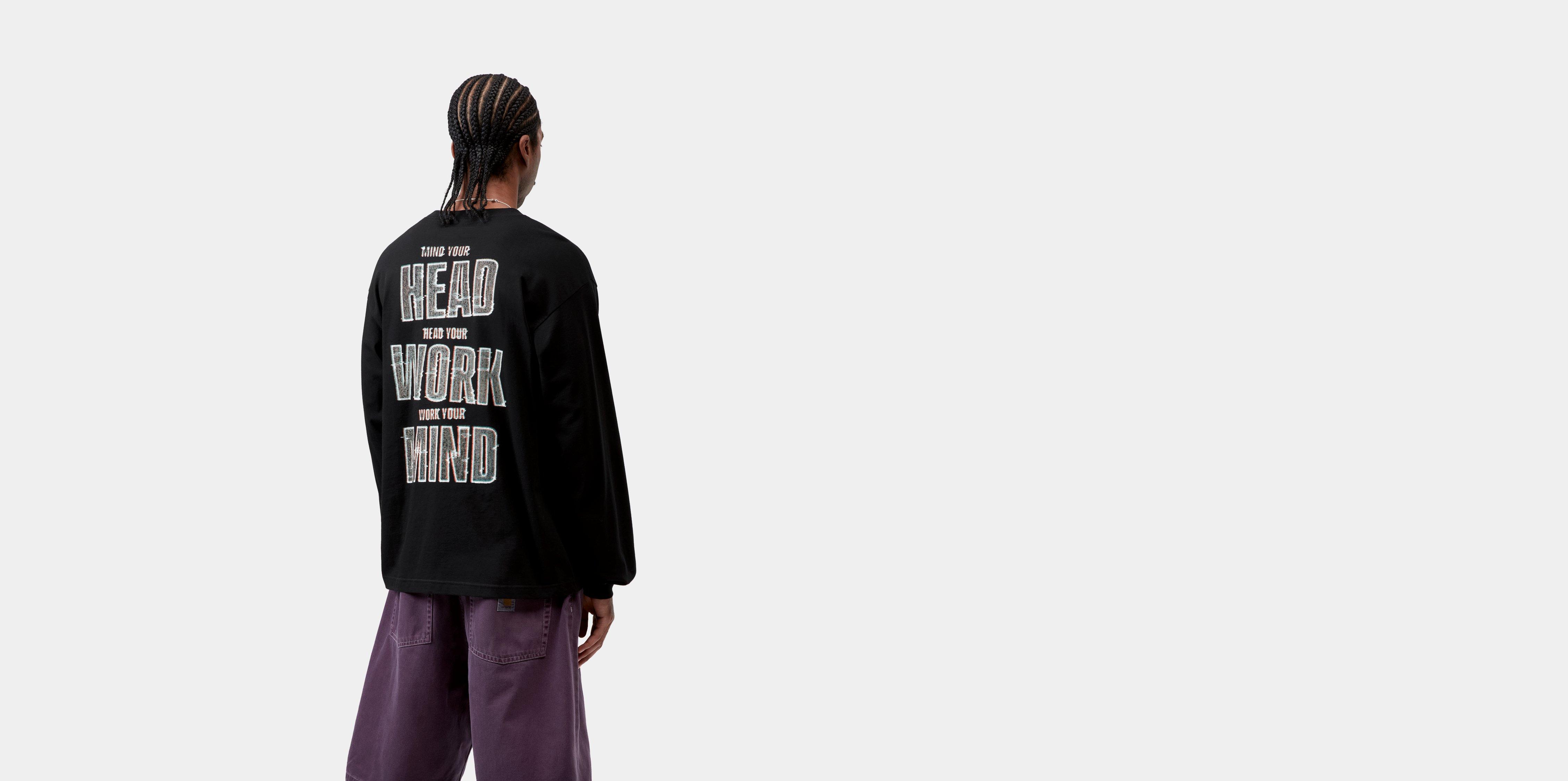 Carhartt WIP L/S Mind Your Head T-Shirt Black | S | Men