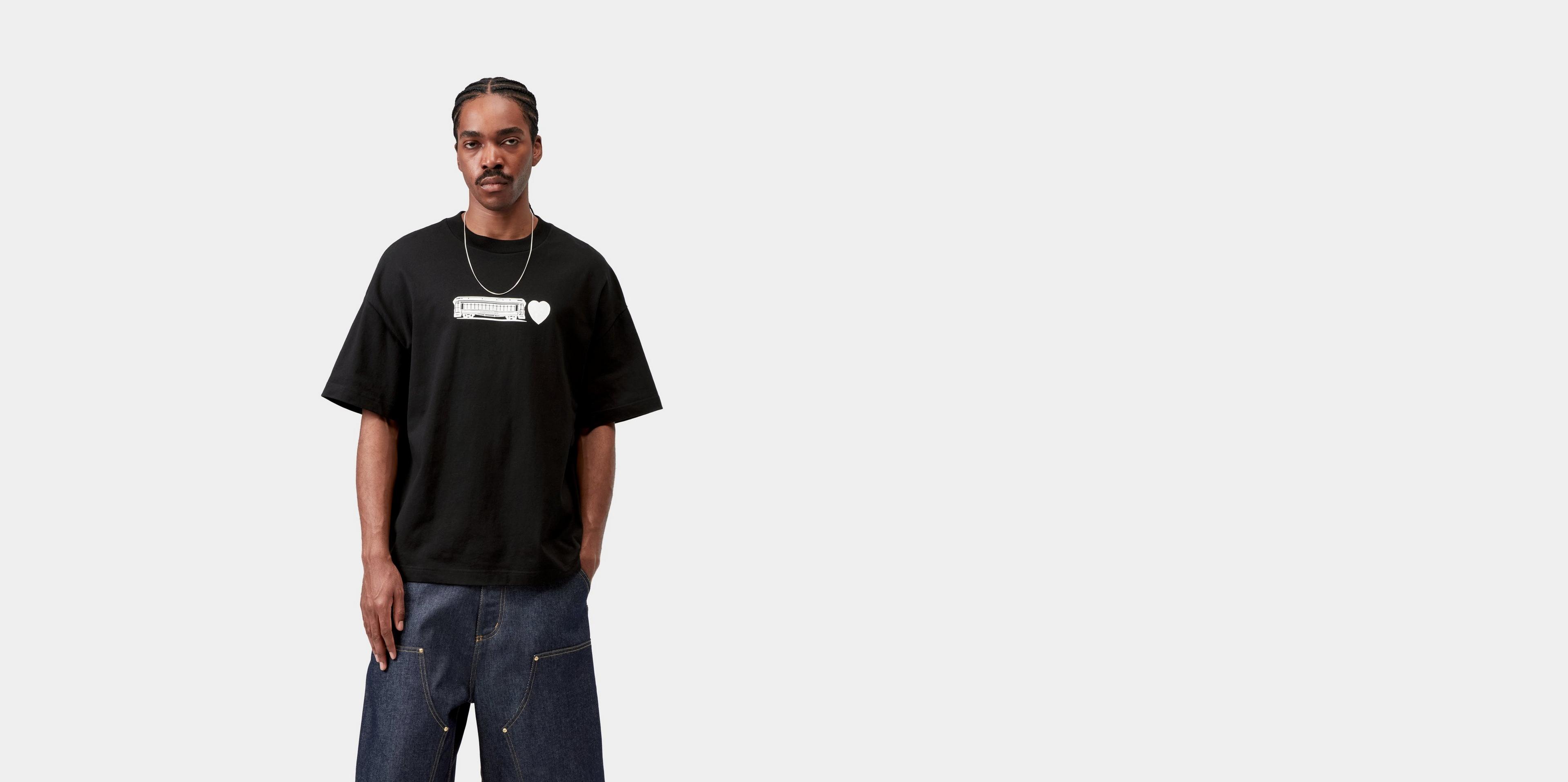 Carhartt WIP S/S Deconstructed Label T-Shirt, Black | Official