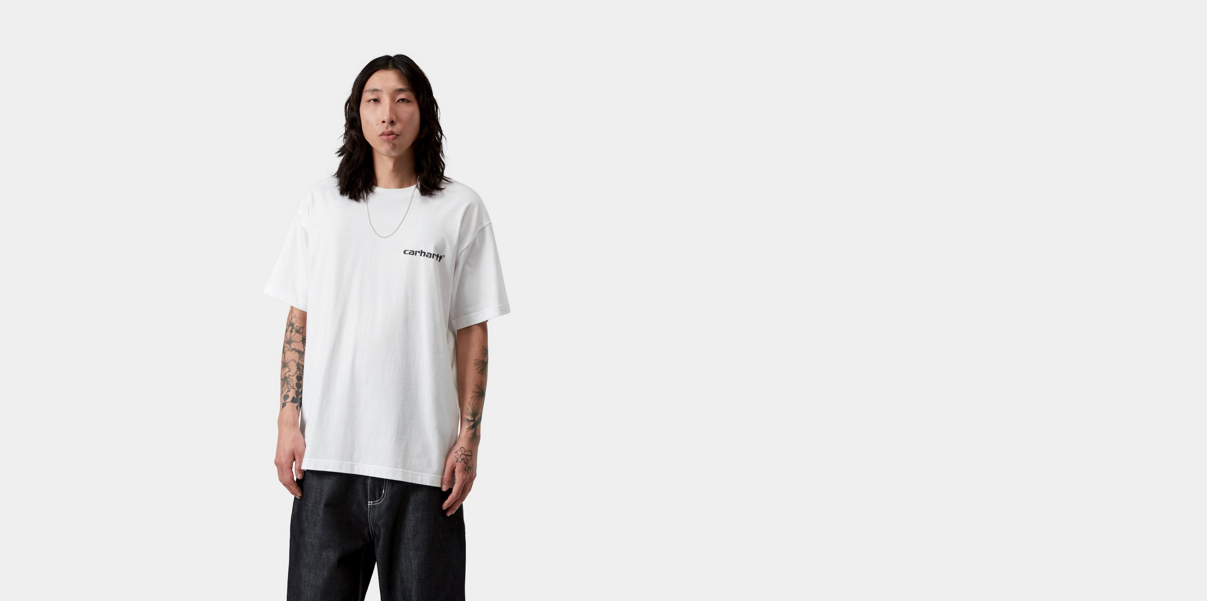 Carhartt WIP S/S Caps T-Shirt, White | Official Online Store