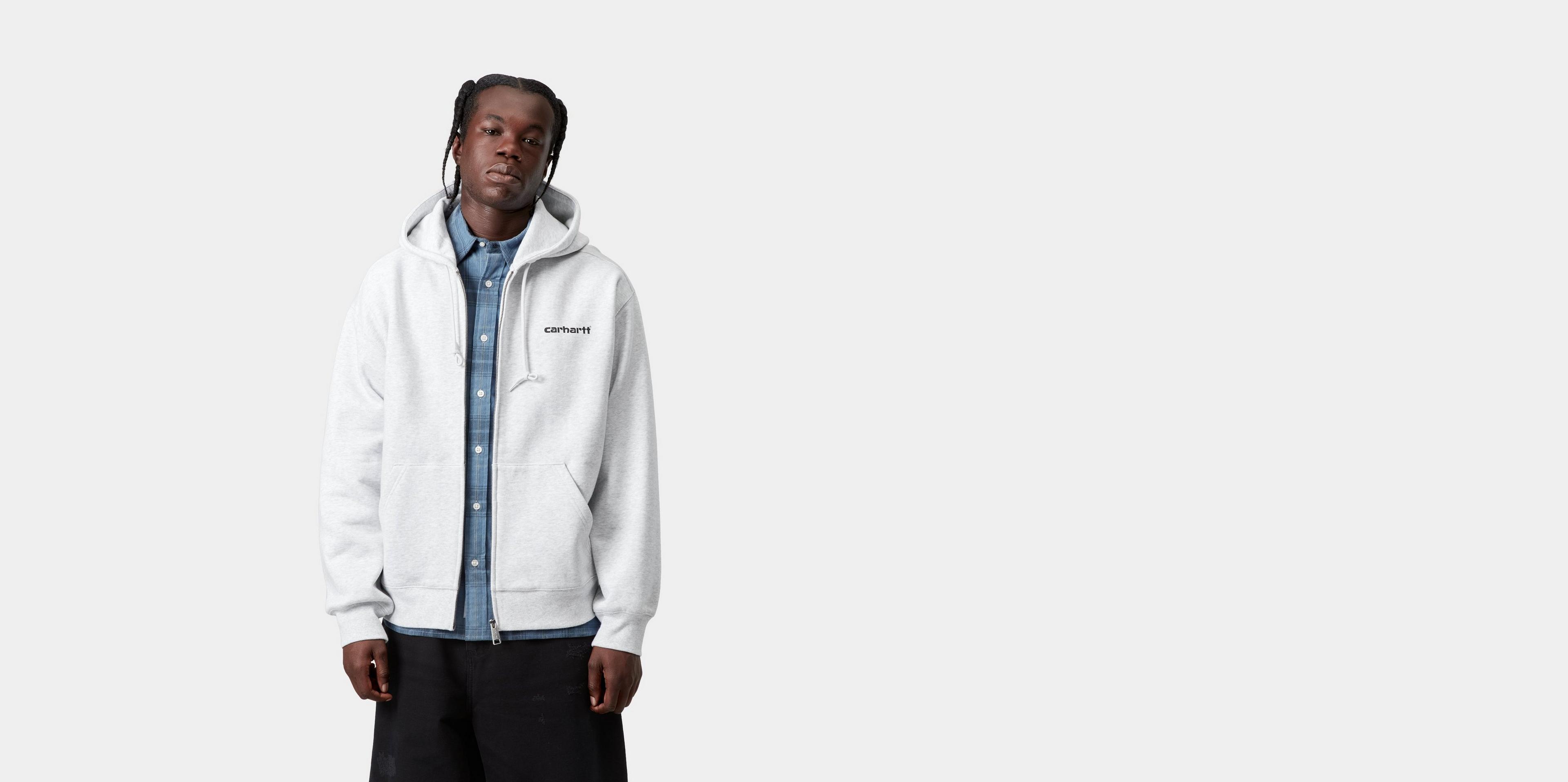 Carhartt WIP Hooded Archive Lines Jacket, Ash Heather | Official
