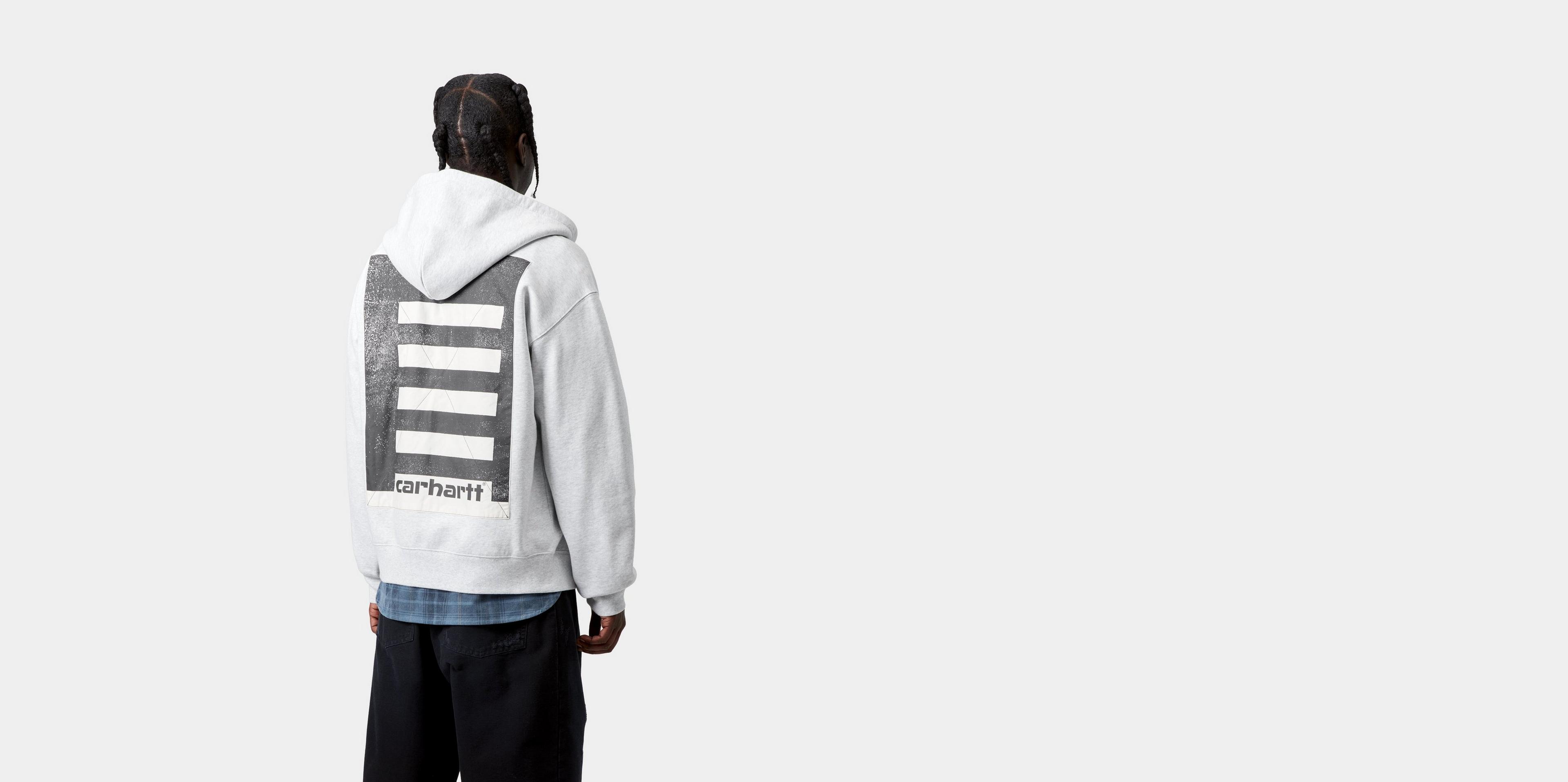 Carhartt WIP Hooded Archive Lines Jacket, Ash Heather | Official