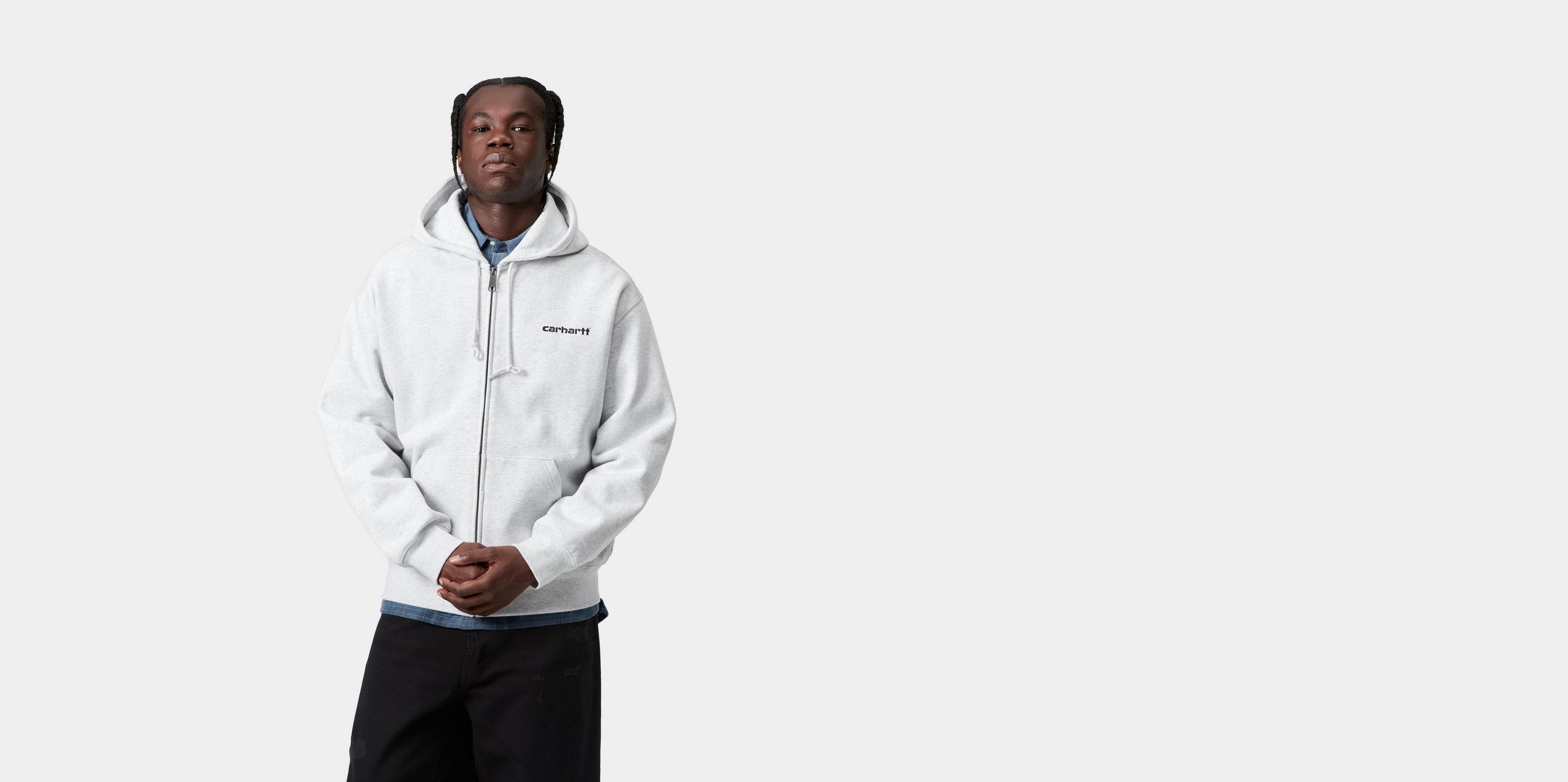 Carhartt WIP Hooded Archive Lines Jacket, Ash Heather | Official