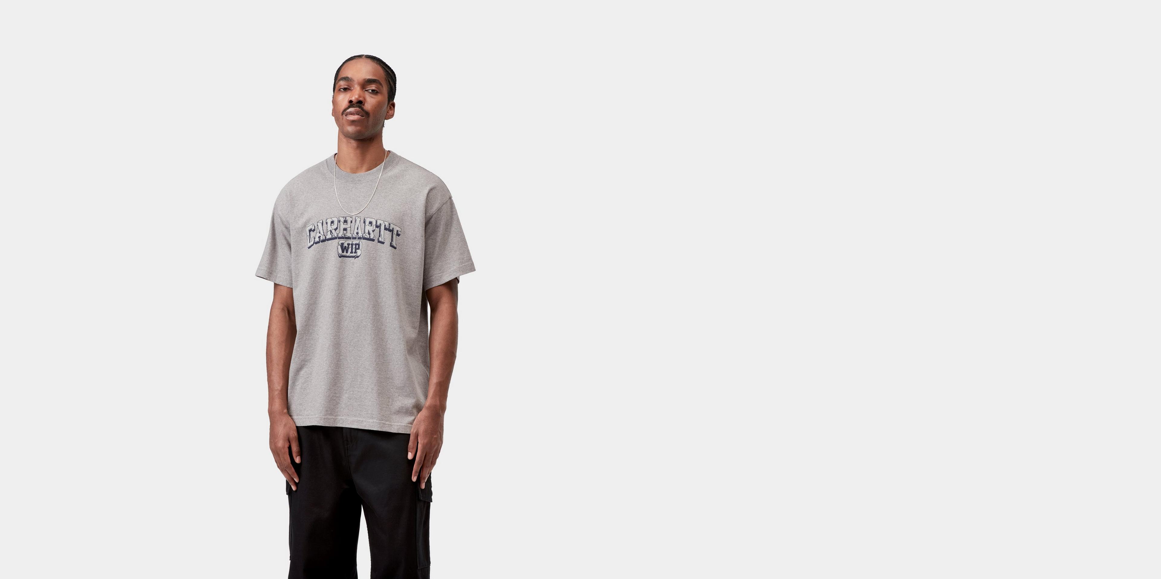 Carhartt WIP S/S Heavy Duty T-Shirt, Grey Heather | Official