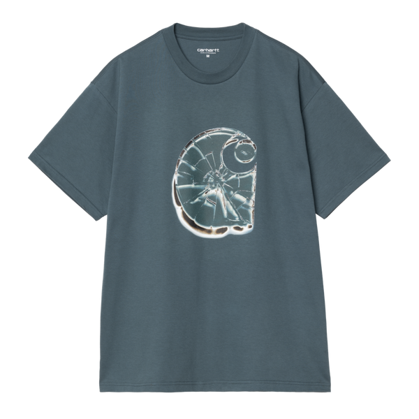 S/S Shattered T-Shirt Office Blue
