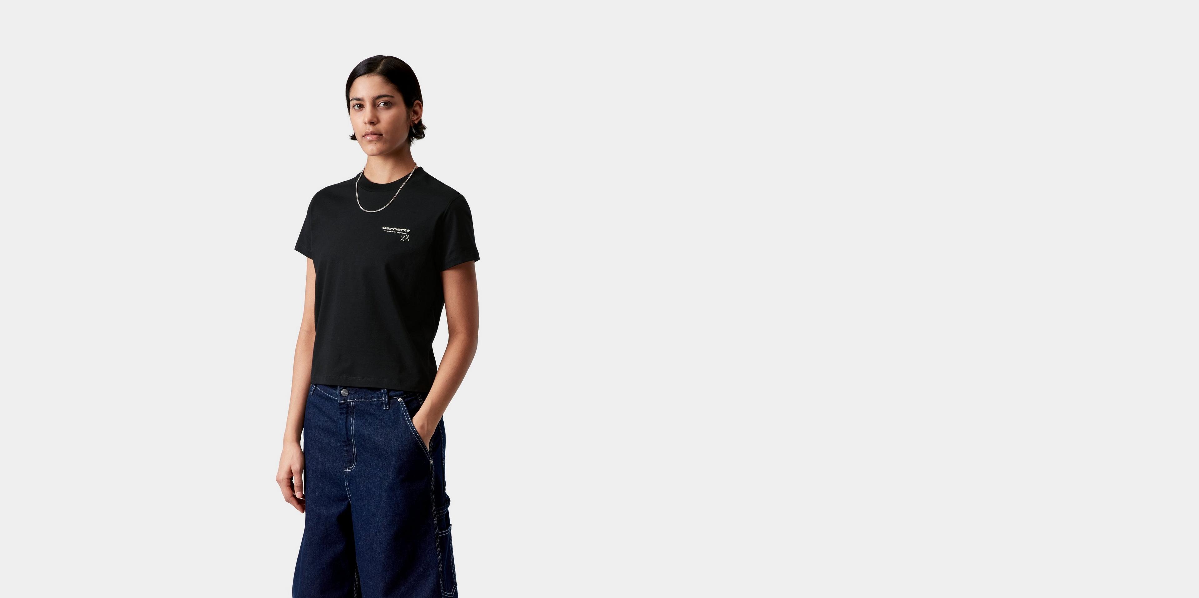 Carhartt WIP Women's S/S Garble T-Shirt, Black | Tienda oficial en Línea