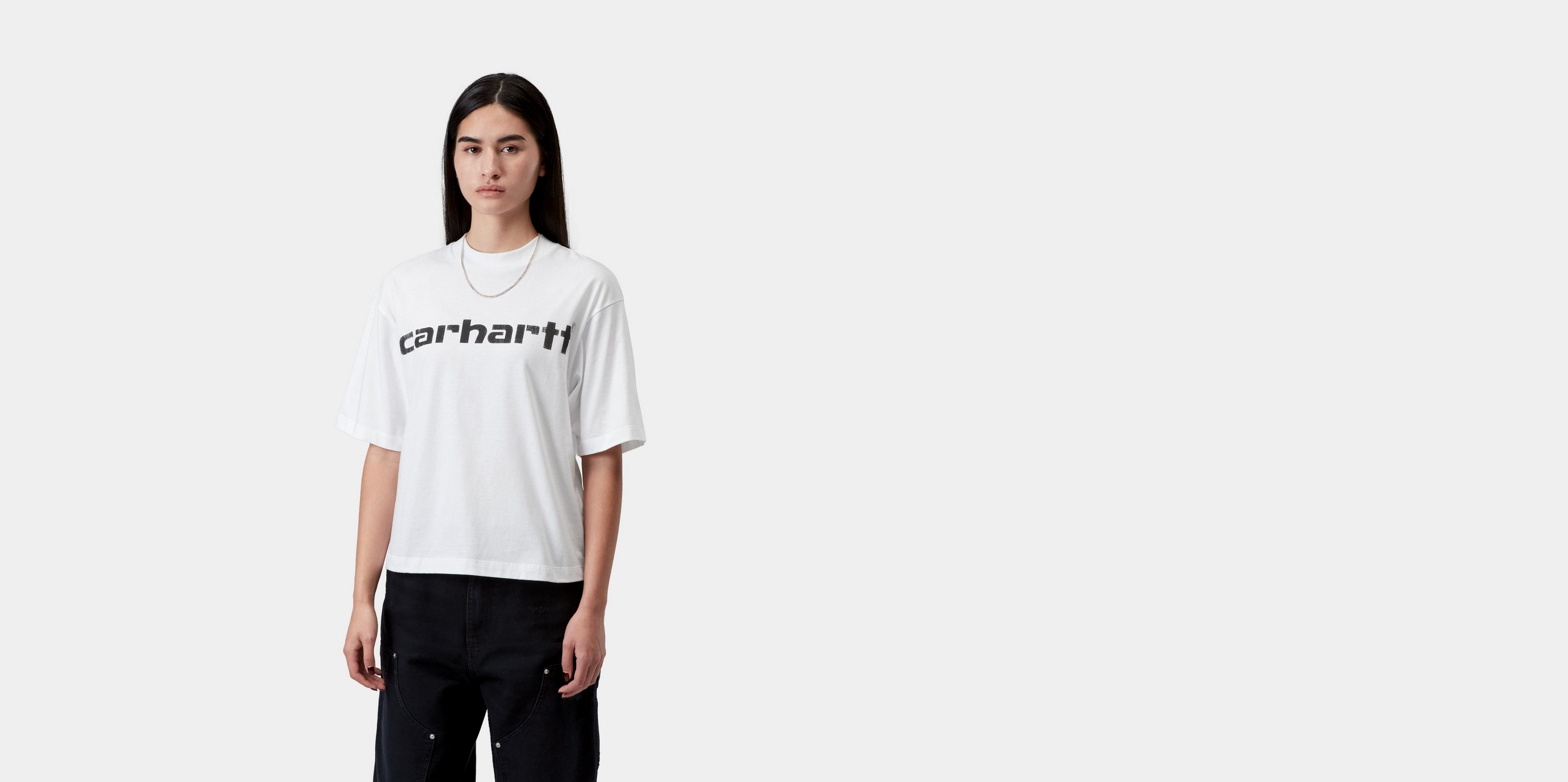 Carhartt WIP Women's S/S Archive Script T-Shirt, White | Official