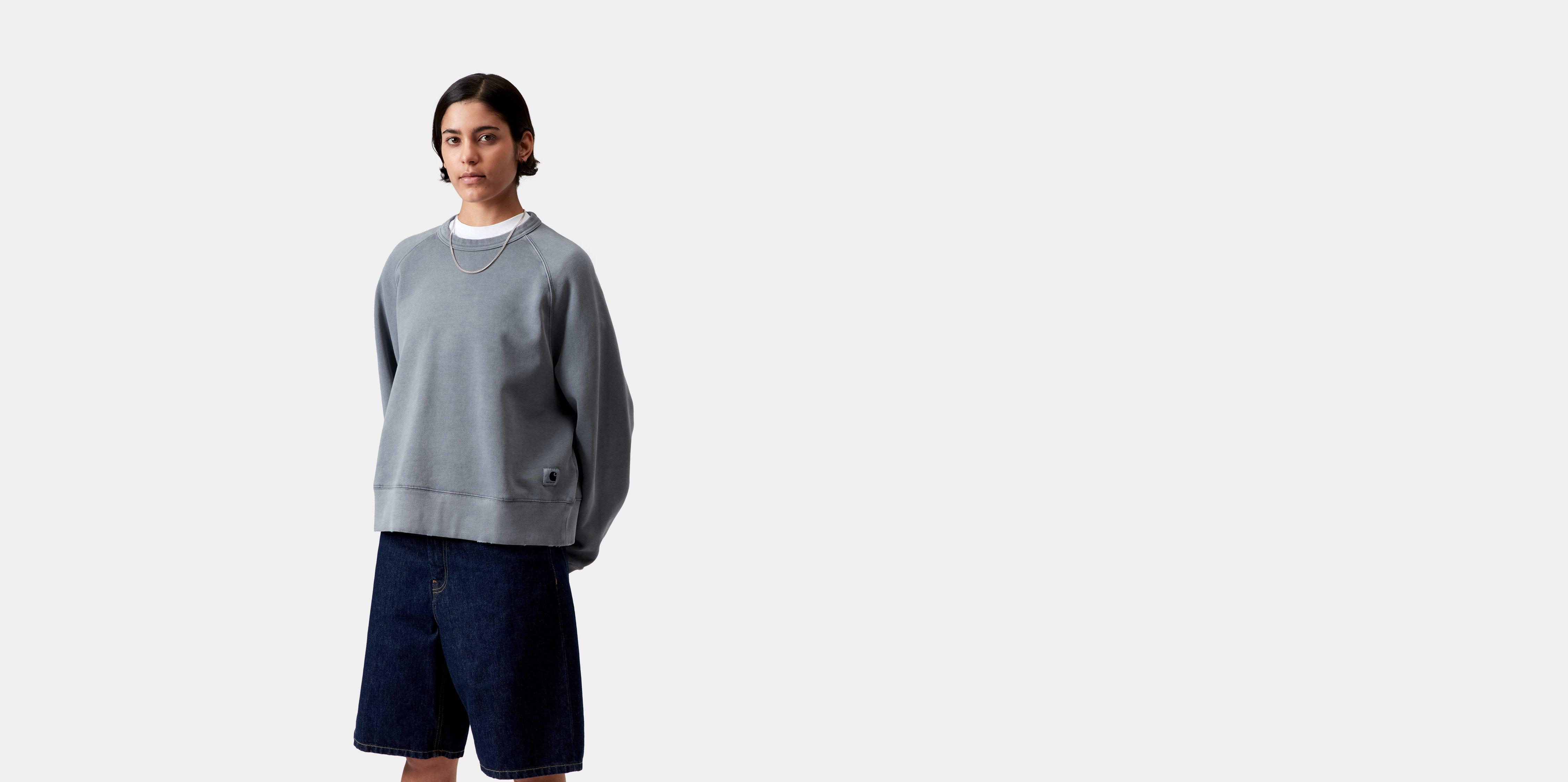 Carhartt WIP W' Torion Sweatshirt Office Blue grind wash | S | Women