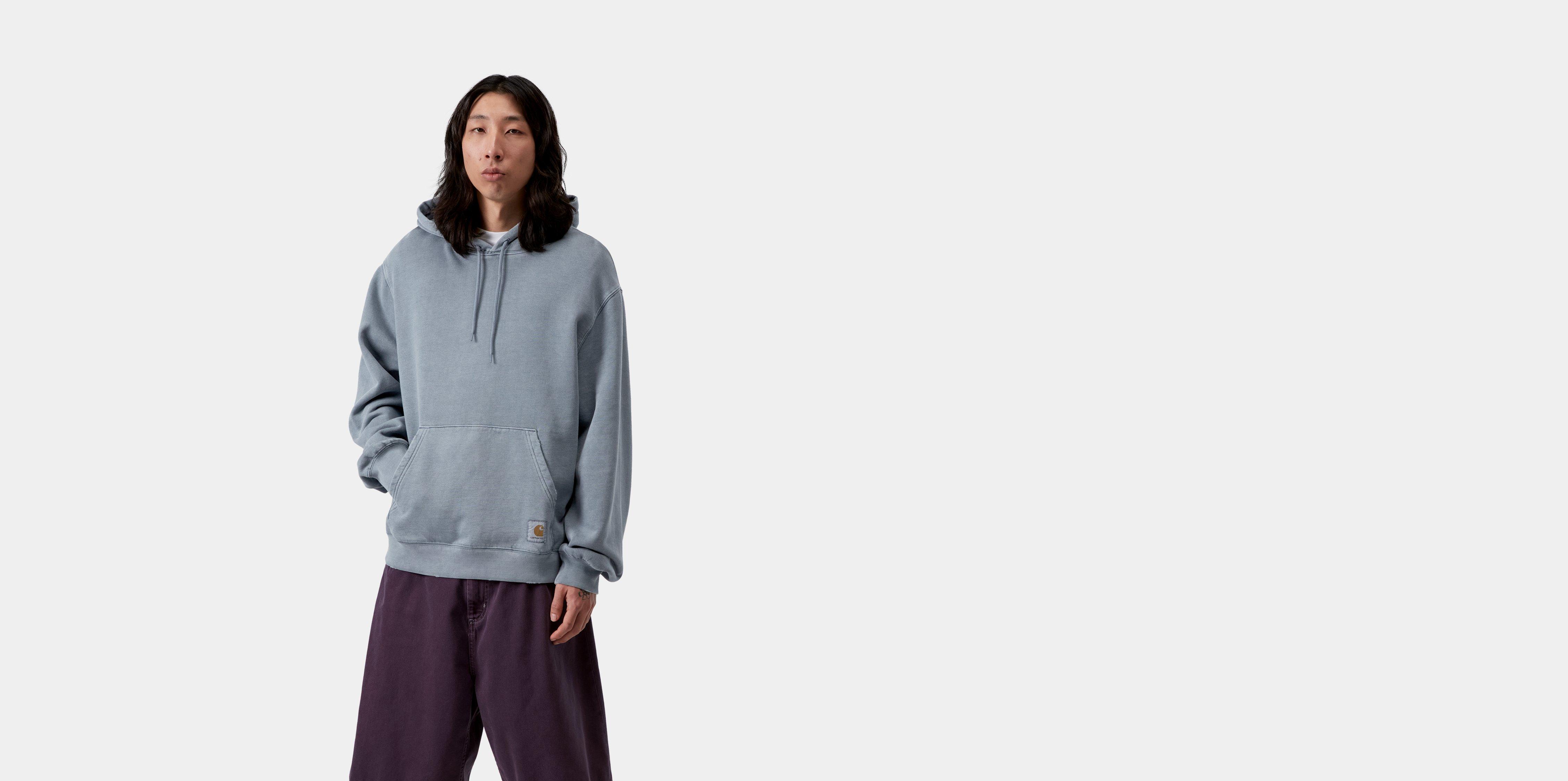 Carhartt WIP Hooded Torion Sweatshirt Office Blue grind wash | L | Men