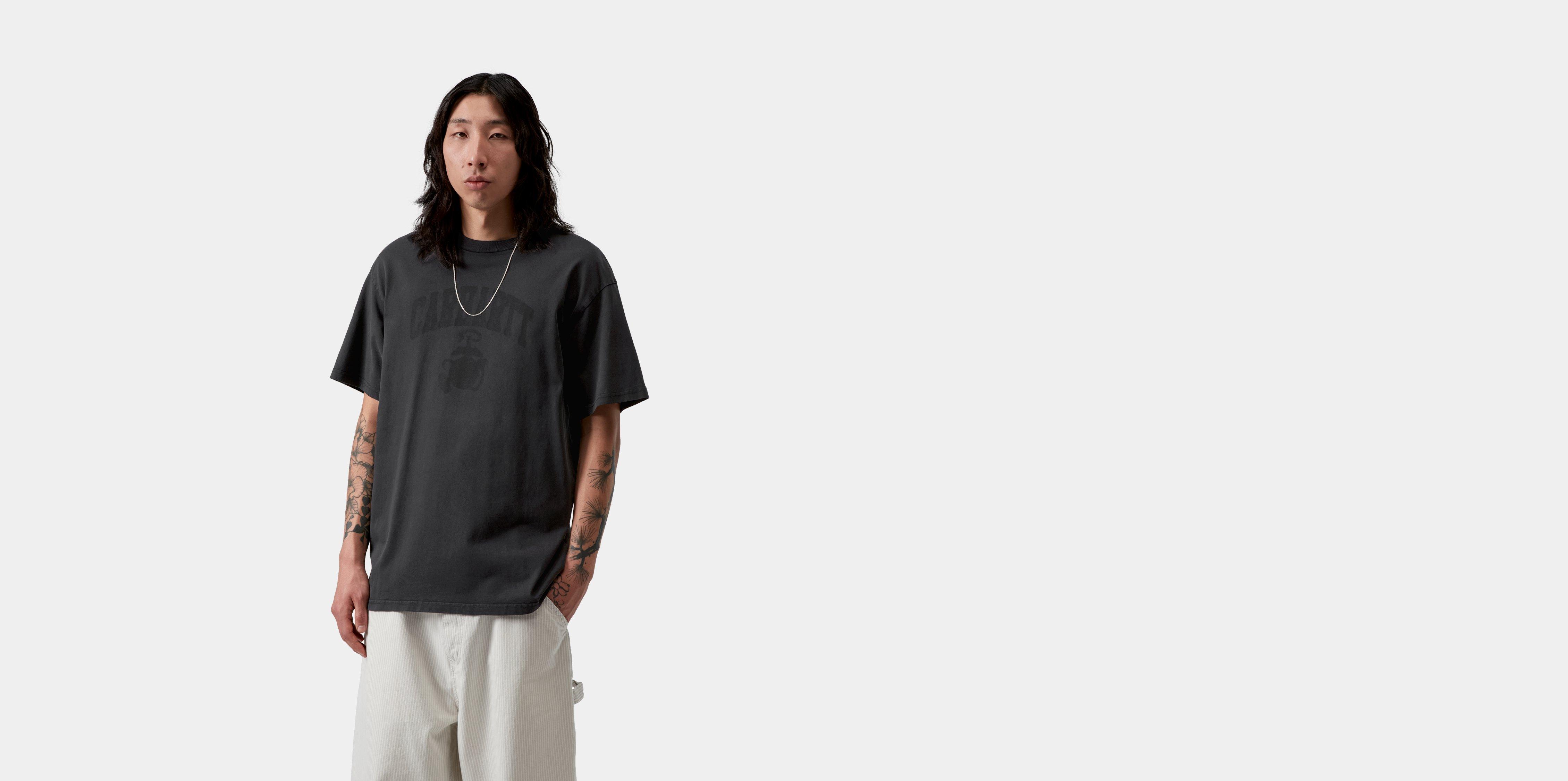 Carhartt WIP S/S Faded Pond Corps T-Shirt Black heavy stone wash | S | Men