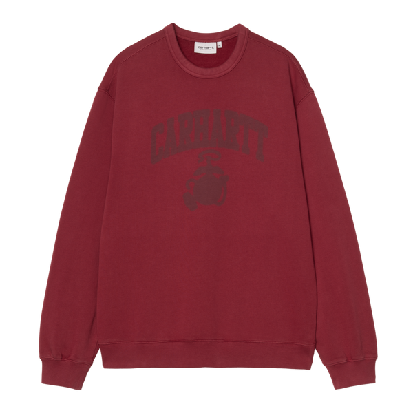 Faded Pond Corps Sweatshirt Marsala heavy stone wash