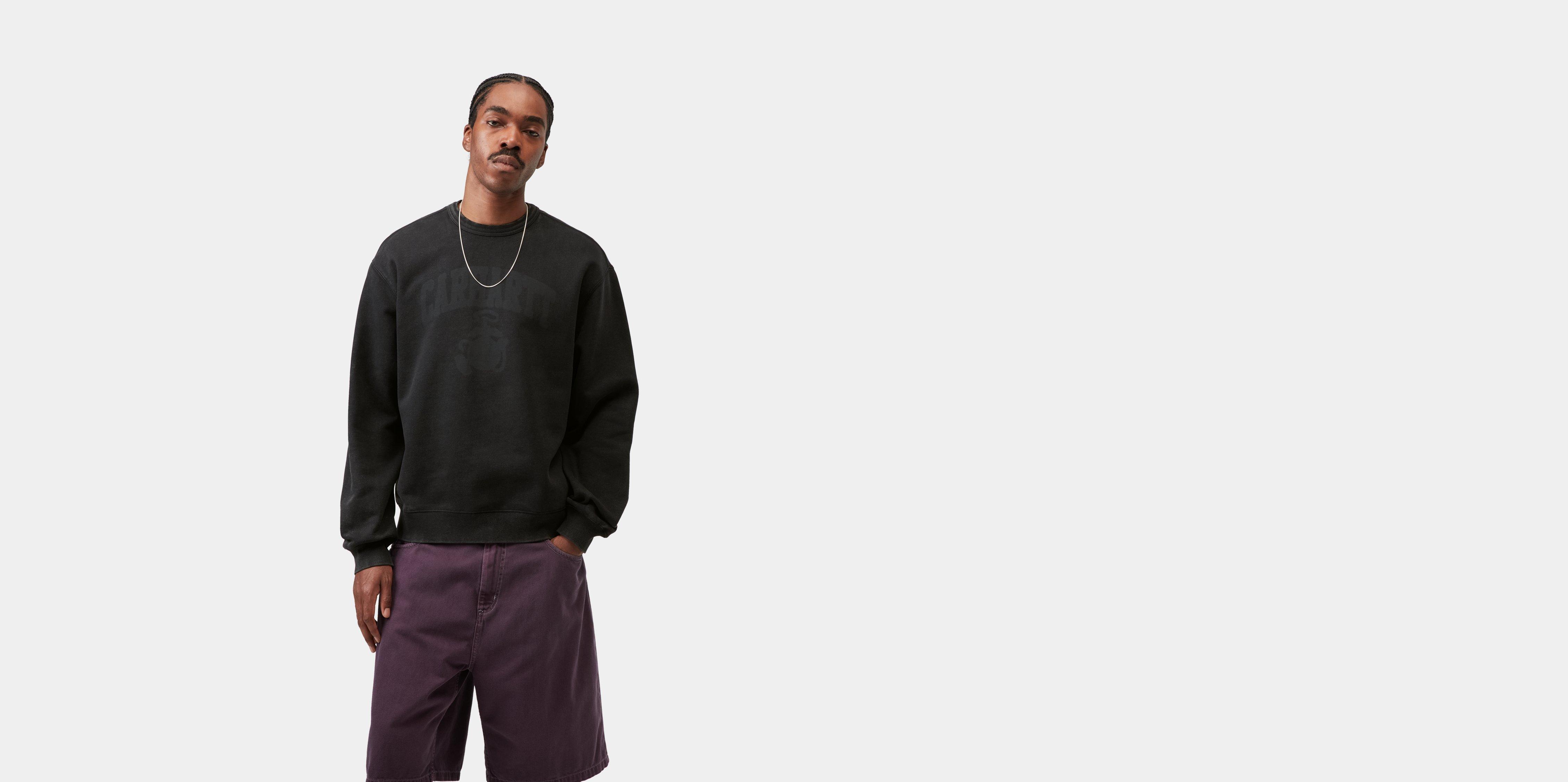 Carhartt WIP Faded Pond Corps Sweatshirt Black heavy stone wash | S | Men