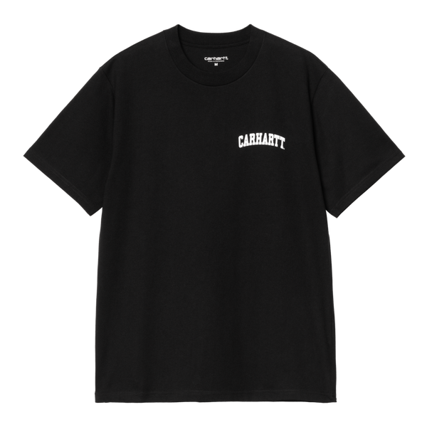 S/S University Script T-Shirt Black / White