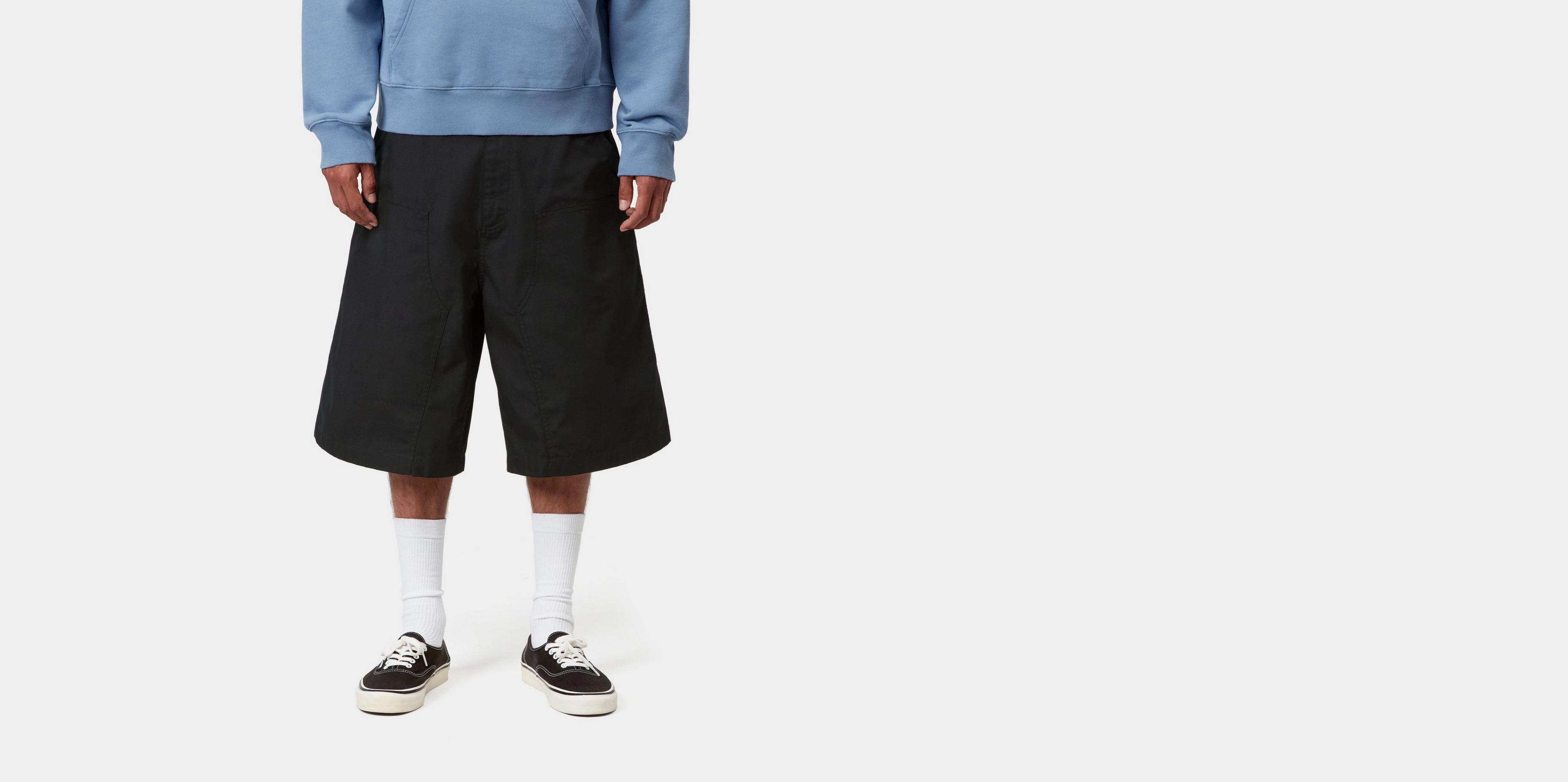 Carhartt WIP Postal Double Knee Short, Black | Official Online Store