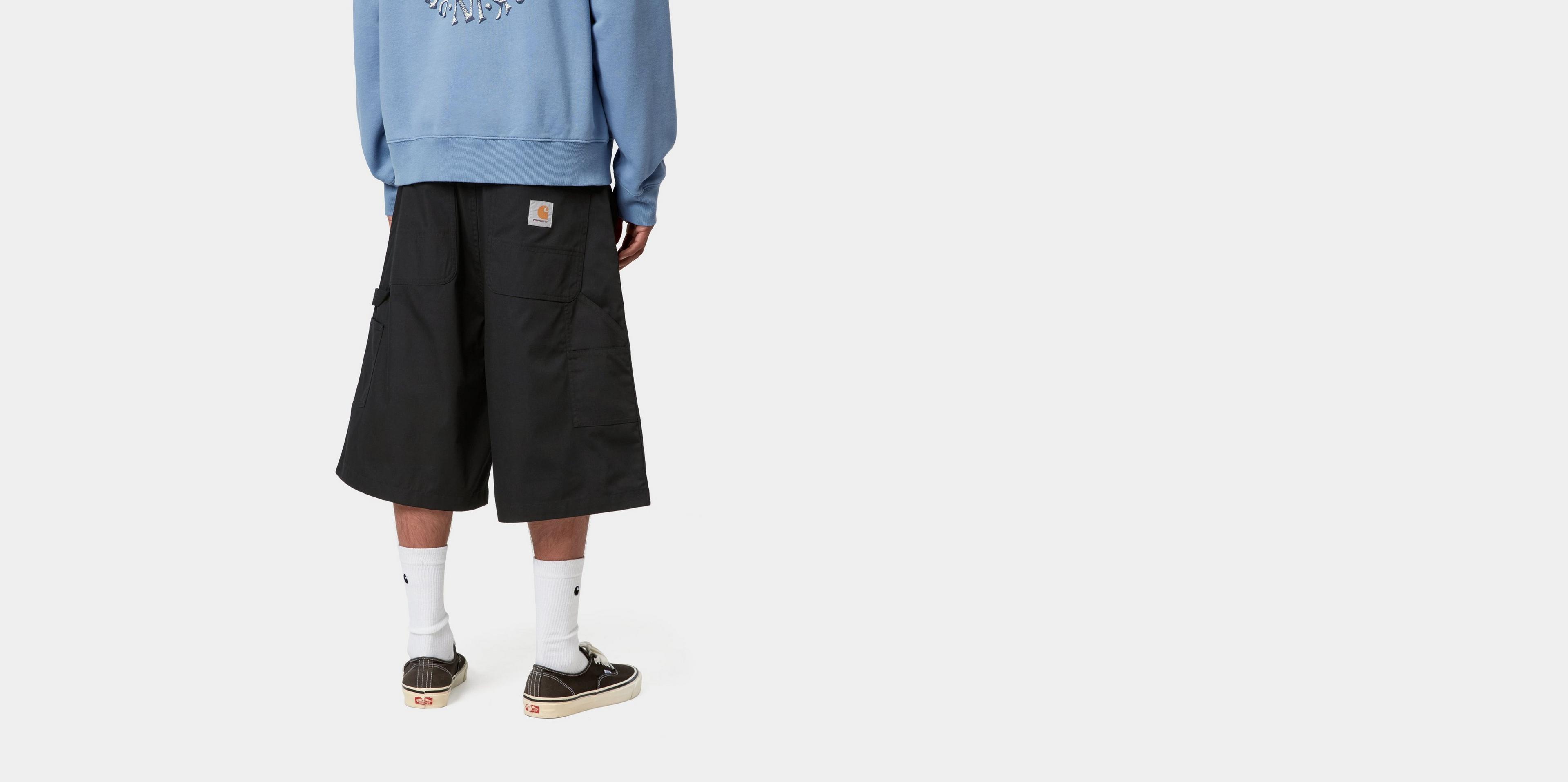 Carhartt WIP Postal Double Knee Short, Black | Official Online Store