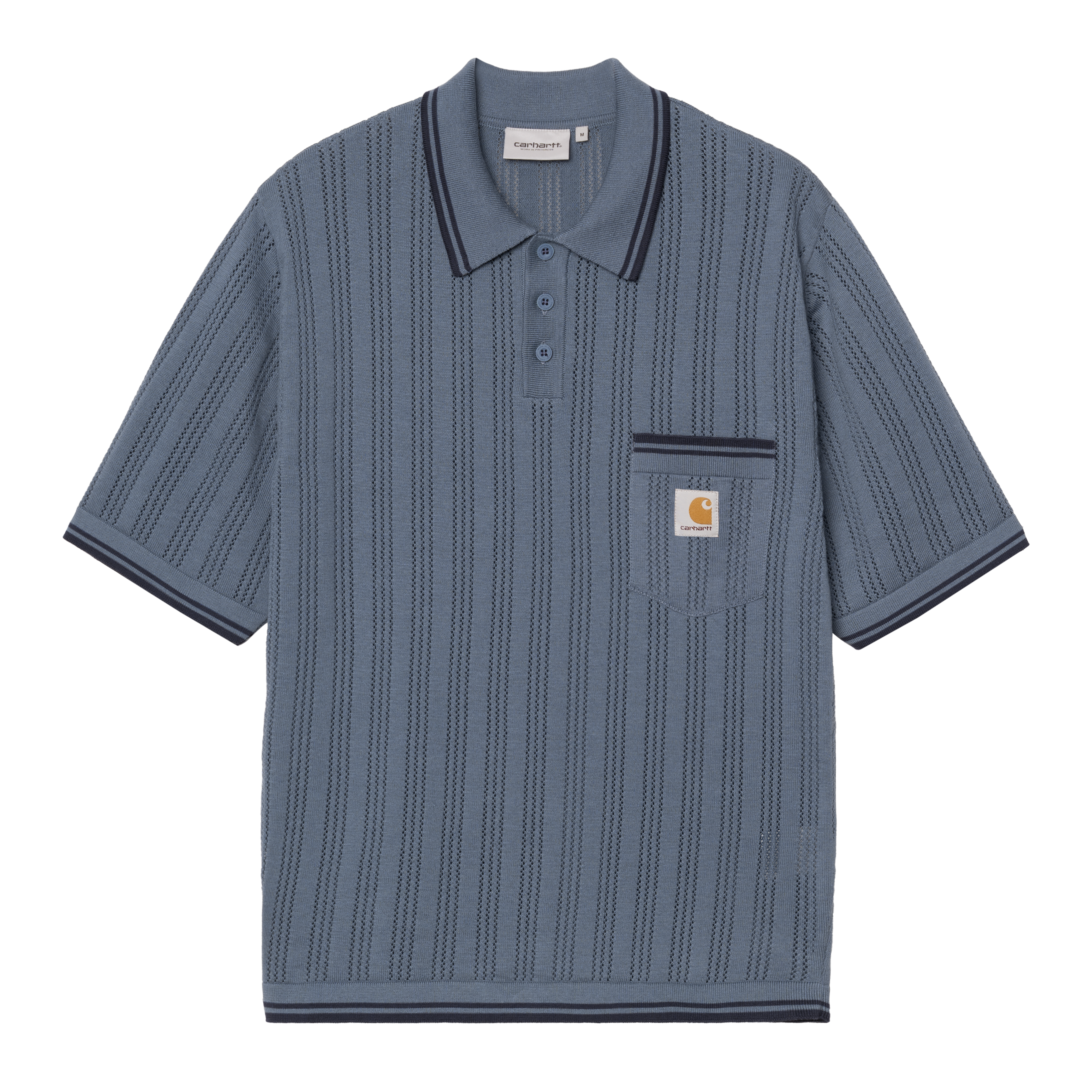 Carhartt WIP S/S Ramsey Polo, Velvet Blue / Deep Night | Official