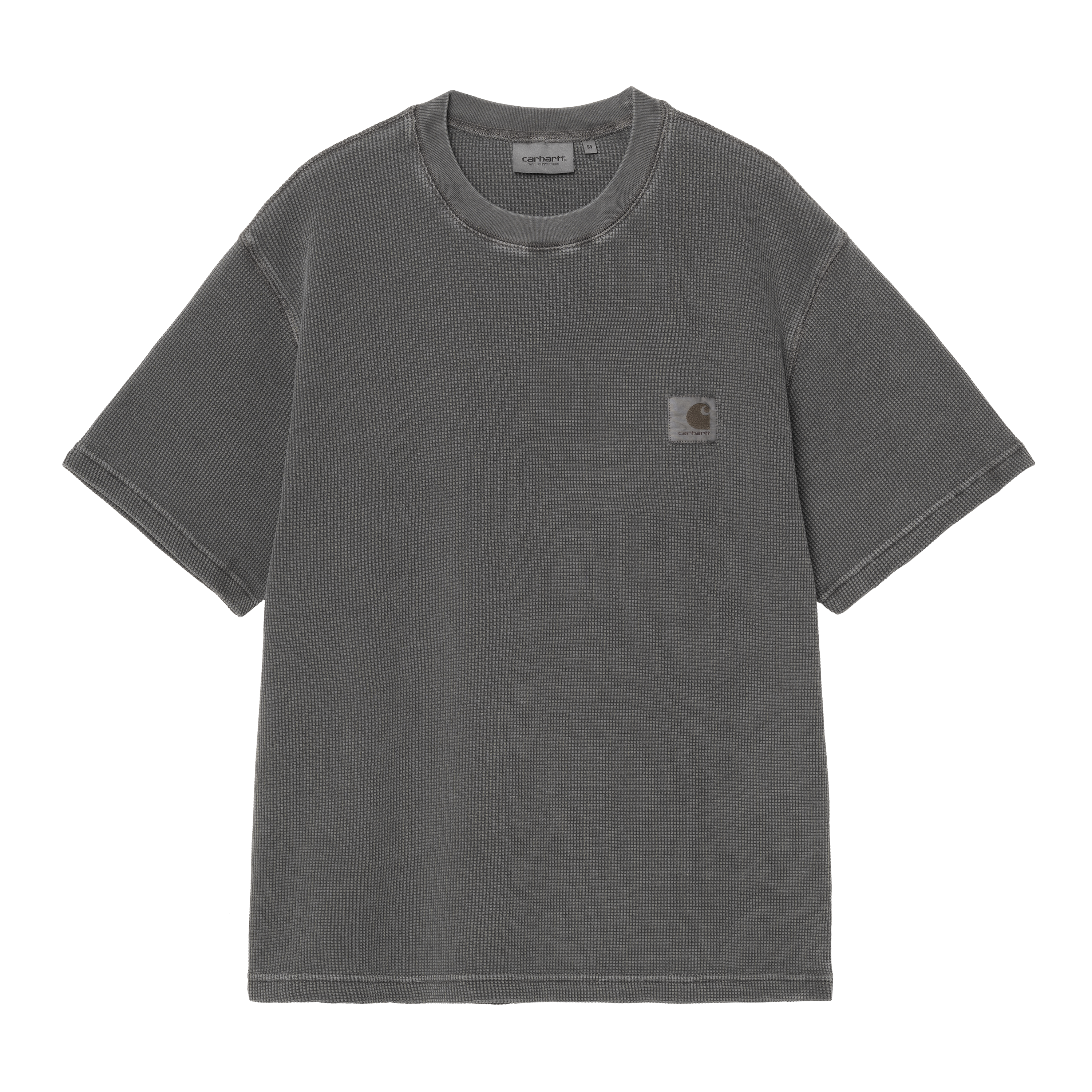 Carhartt WIP S/S Nelson Waffle T-Shirt Black garment dyed | L | Men