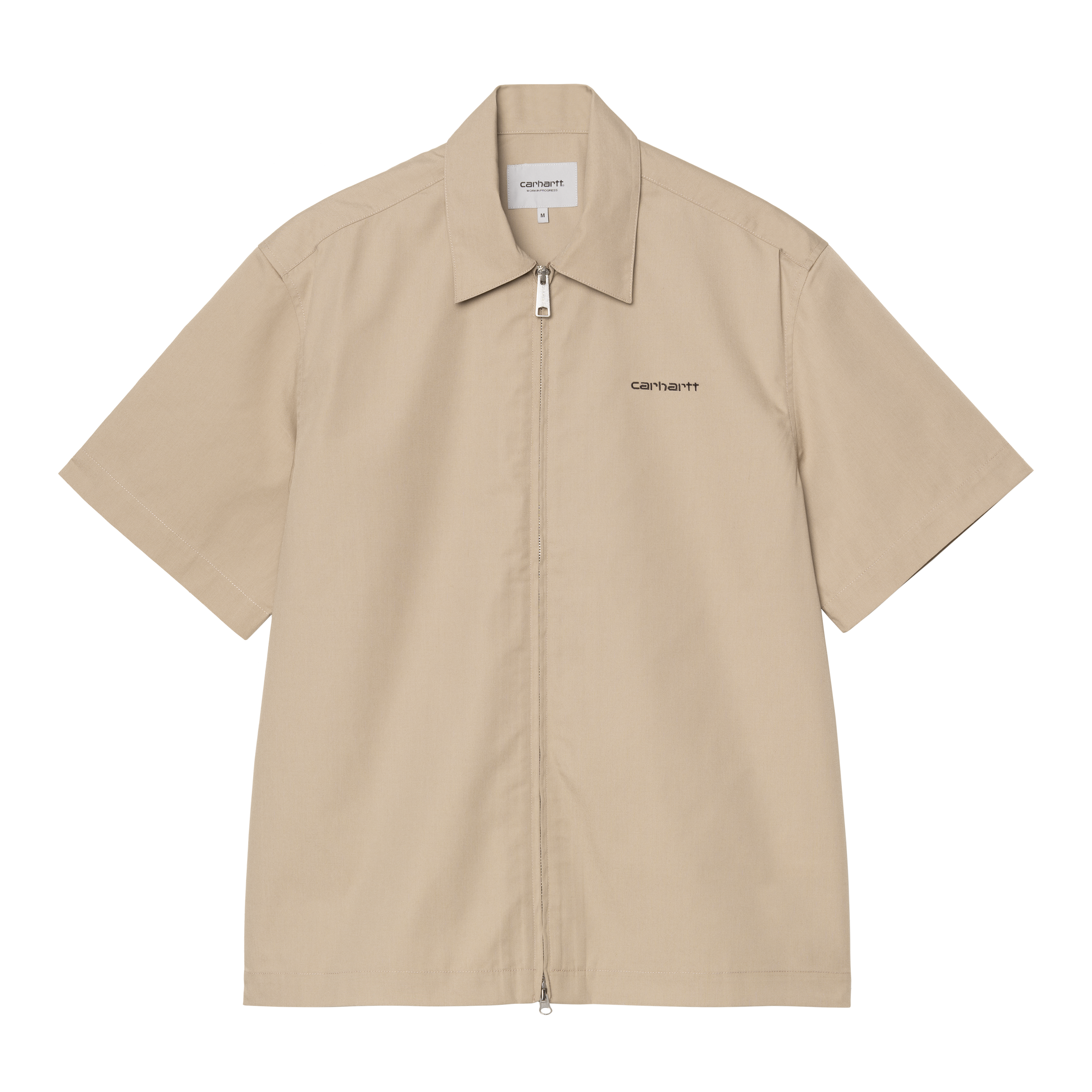 Carhartt WIP S/S Postal Zip Shirt, Iroko / Black | Official Online