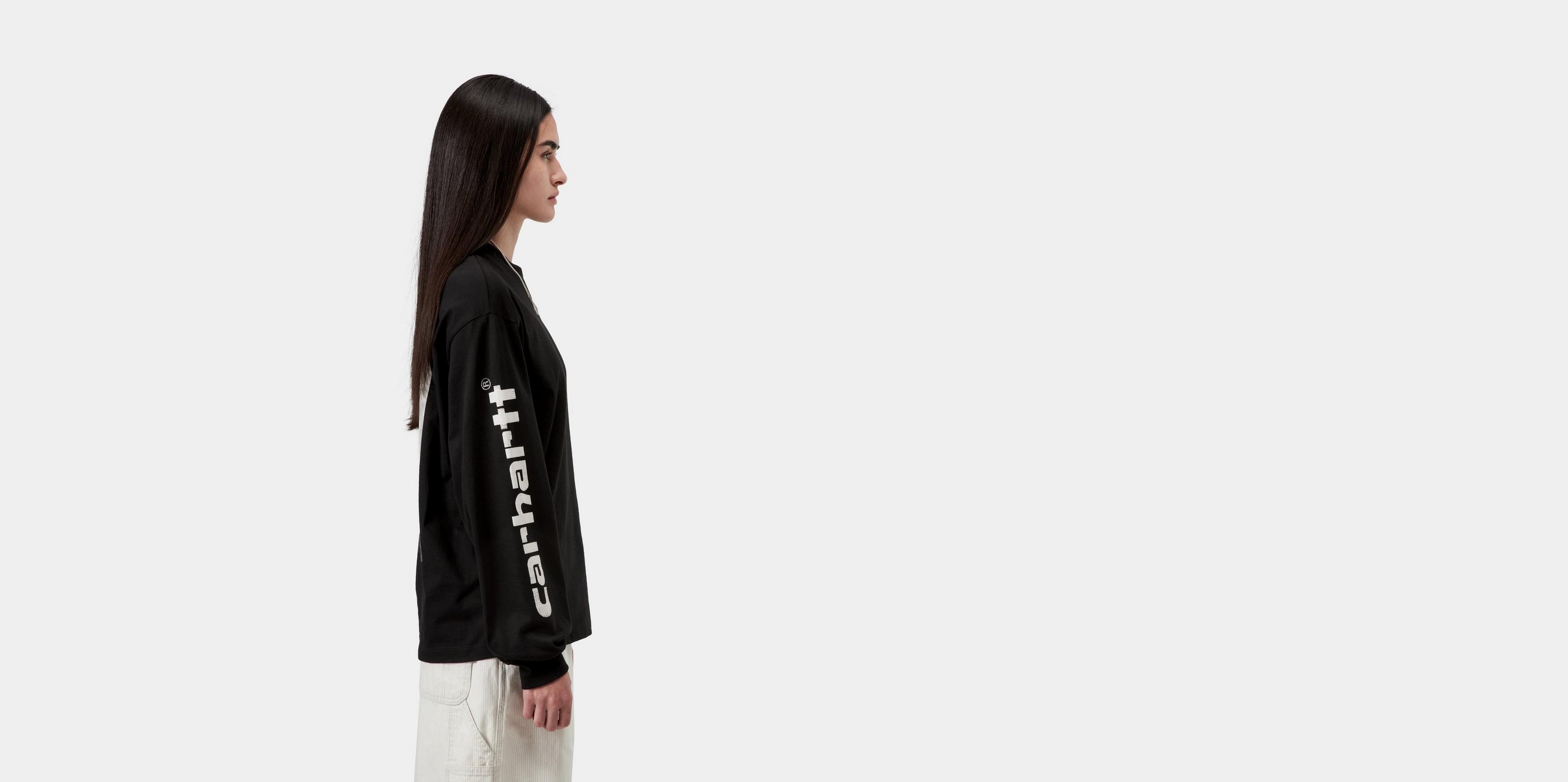 Carhartt WIP Women's L/S Archive Script T-Shirt, Black | Official